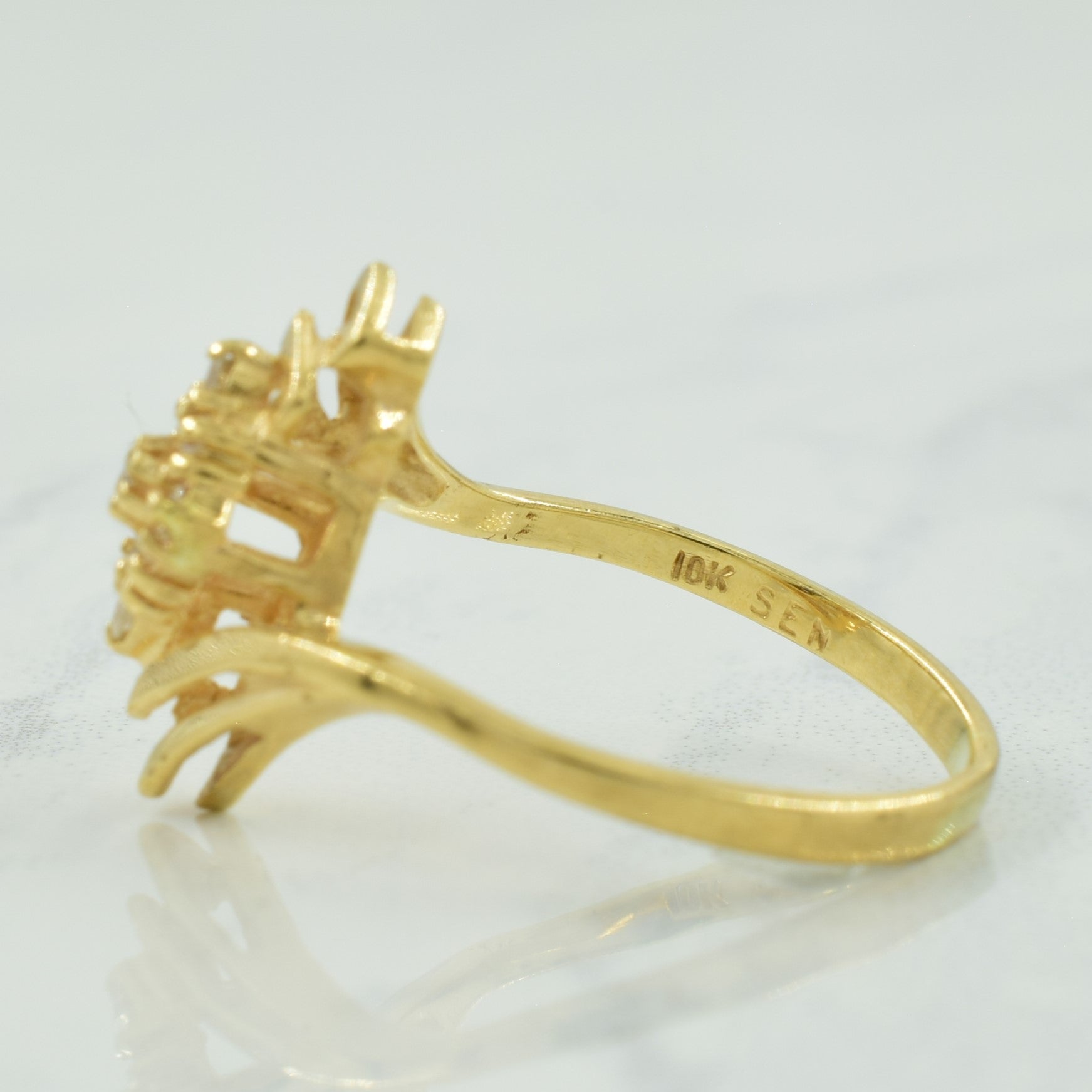 Diamond Bypass Ring | 0.10ctw | SZ 5 |