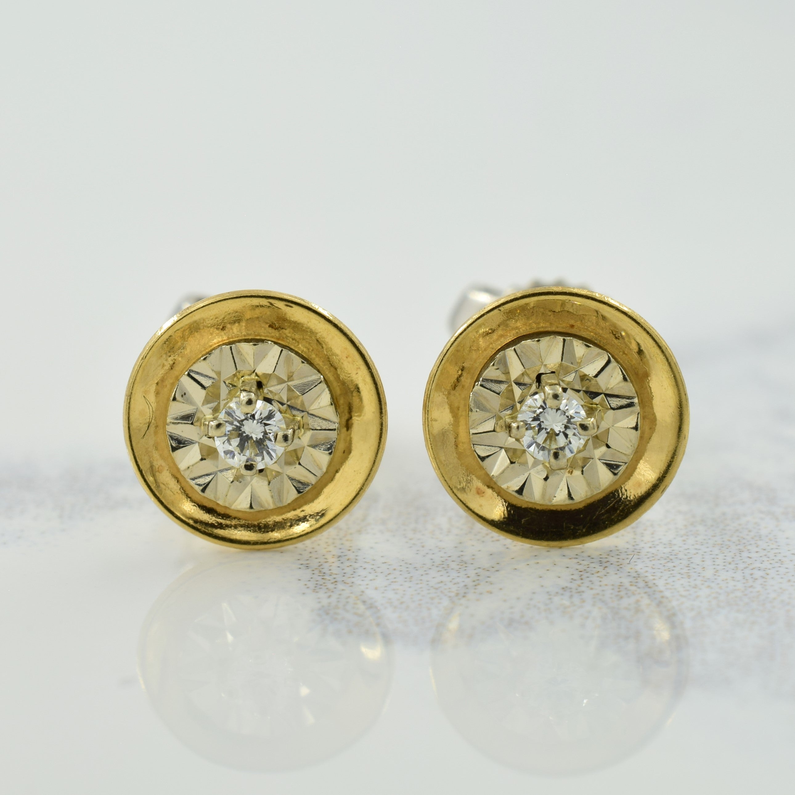 Boucles d'oreilles puces en diamant | 0,06 ct |
