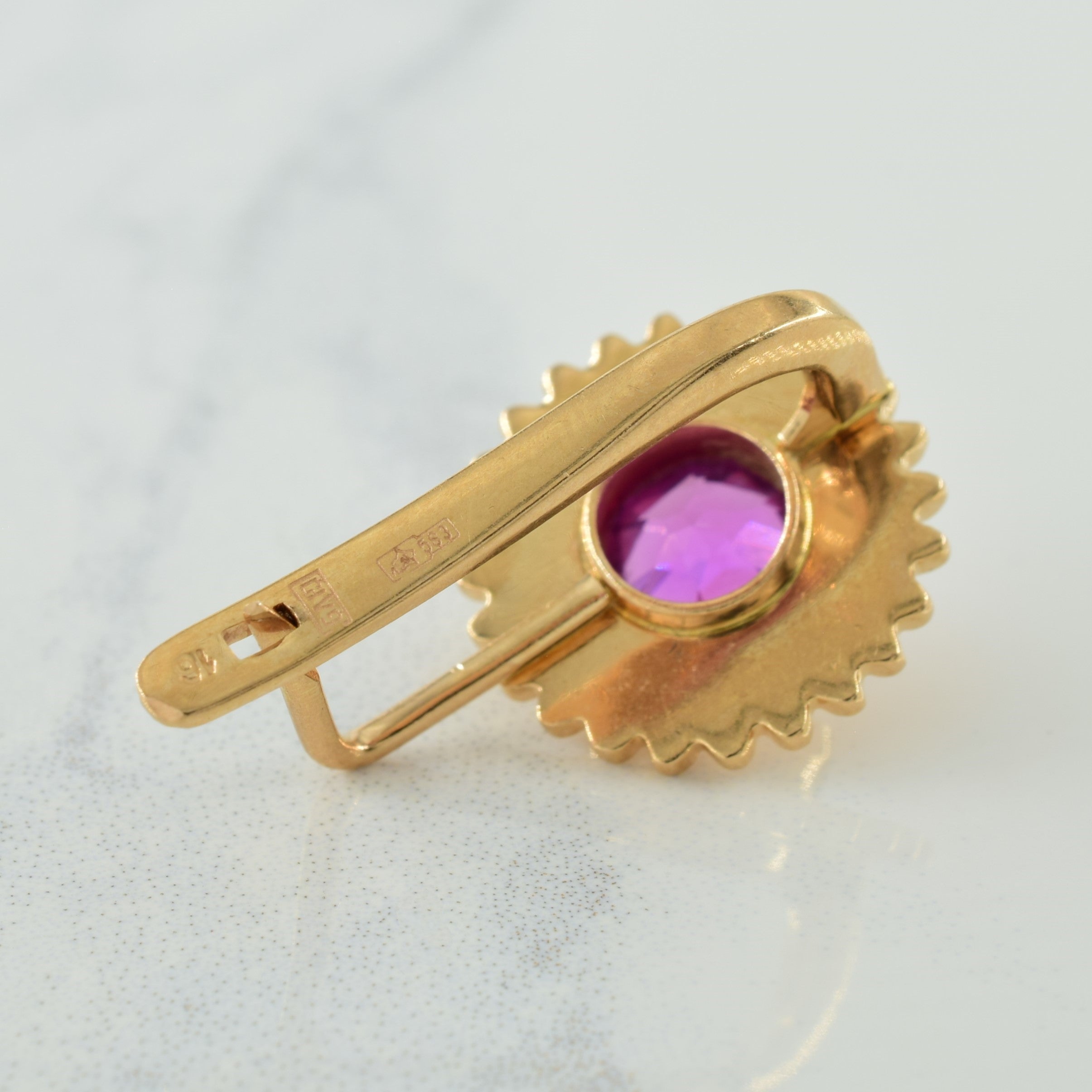 Synthetic Purple Sapphire Earrings | 3.00ctw |