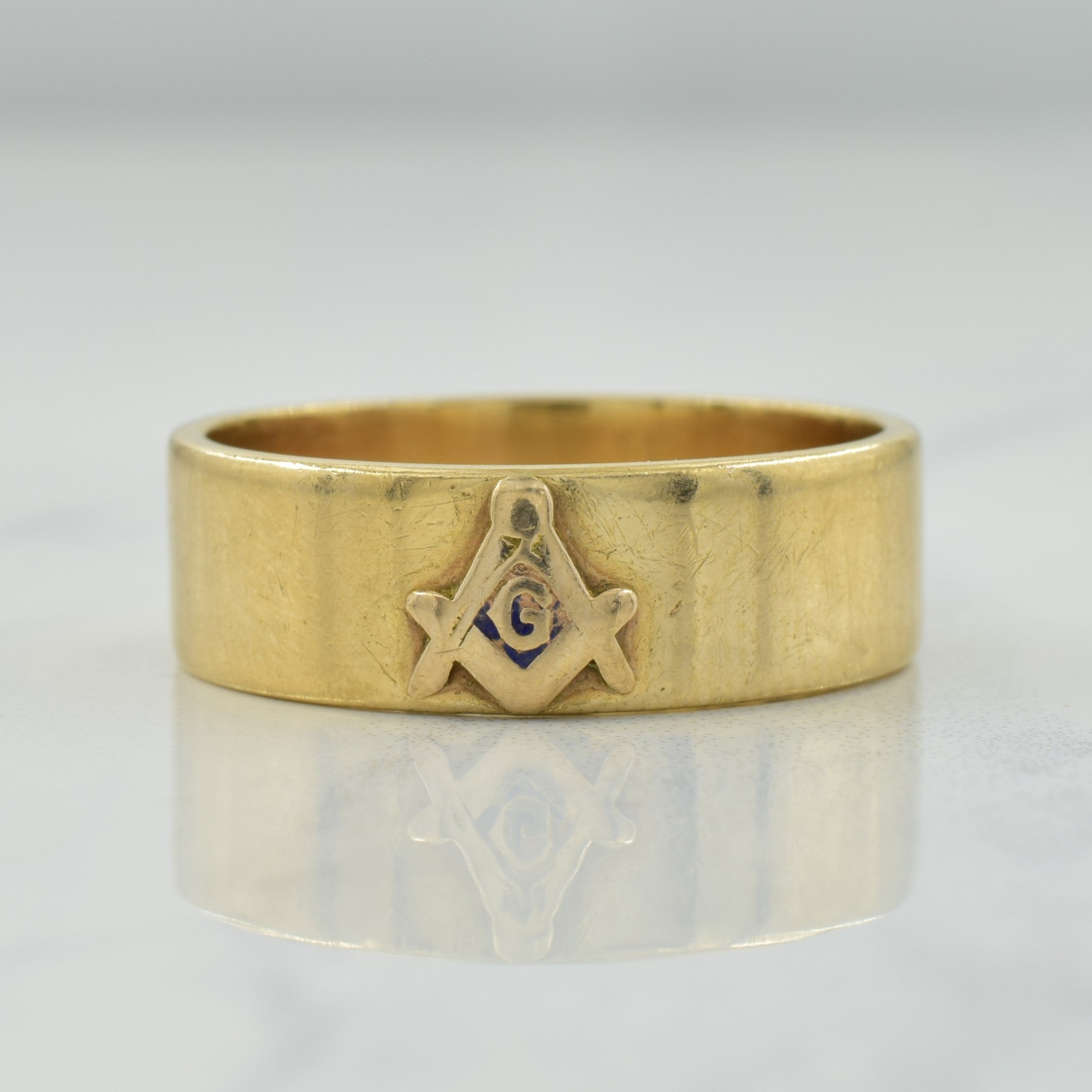 10k Yellow Gold 'G' Initialed Band | SZ 10.25 |