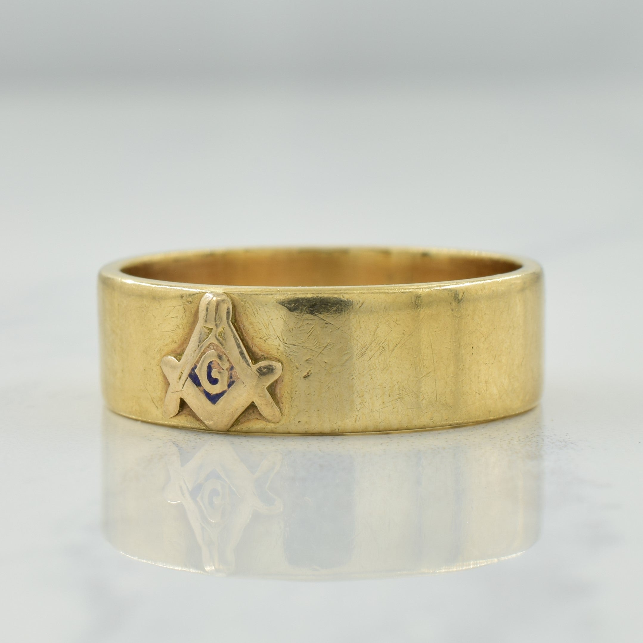 10k Yellow Gold 'G' Initialed Band | SZ 10.25 |