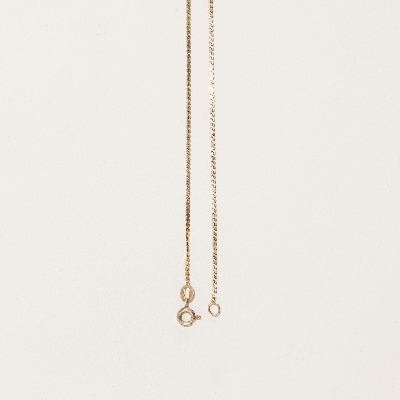 10k Belcher Set Diamond Pendant Necklace | 15"