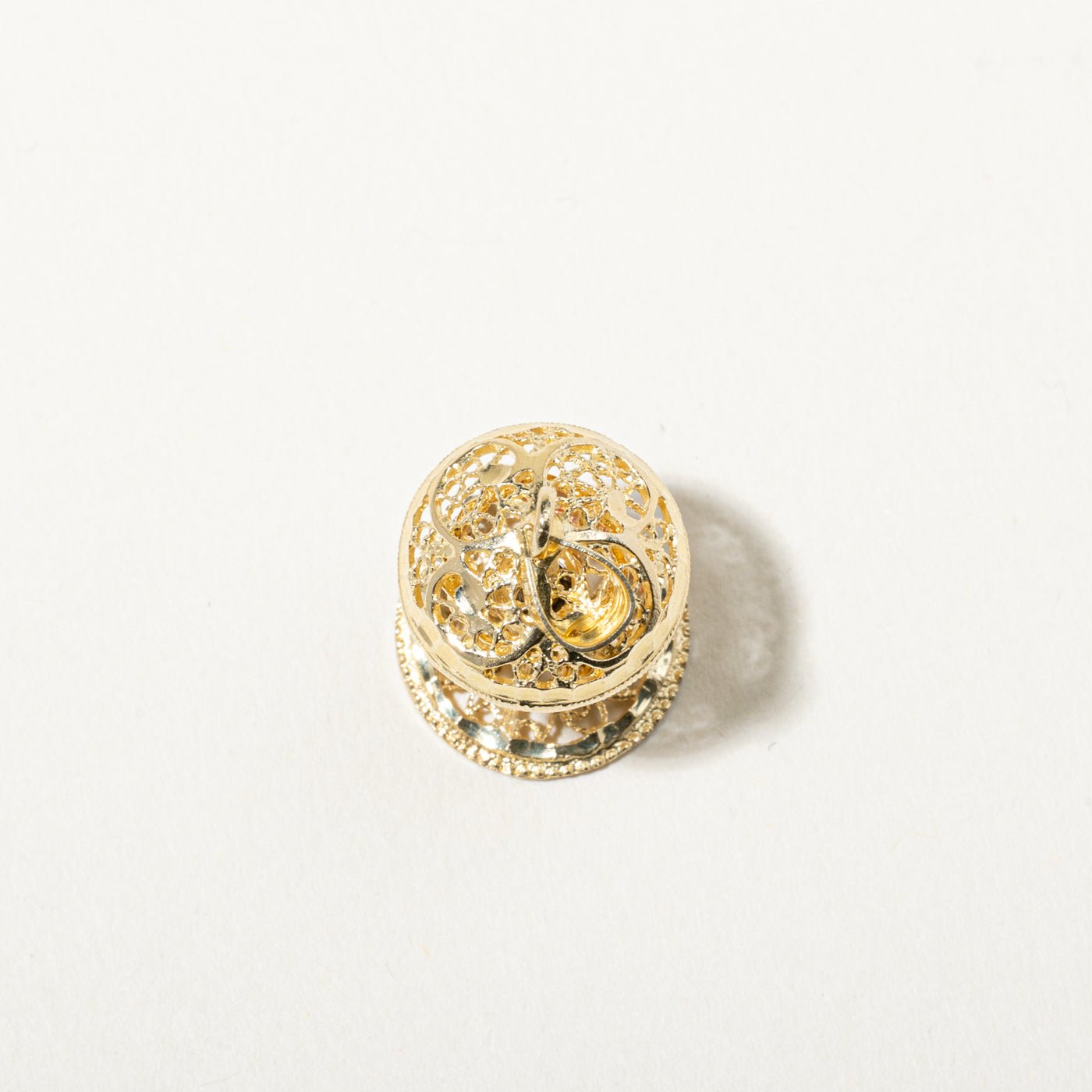 14k Yellow & Rose Gold Milgrained Carousel Charm