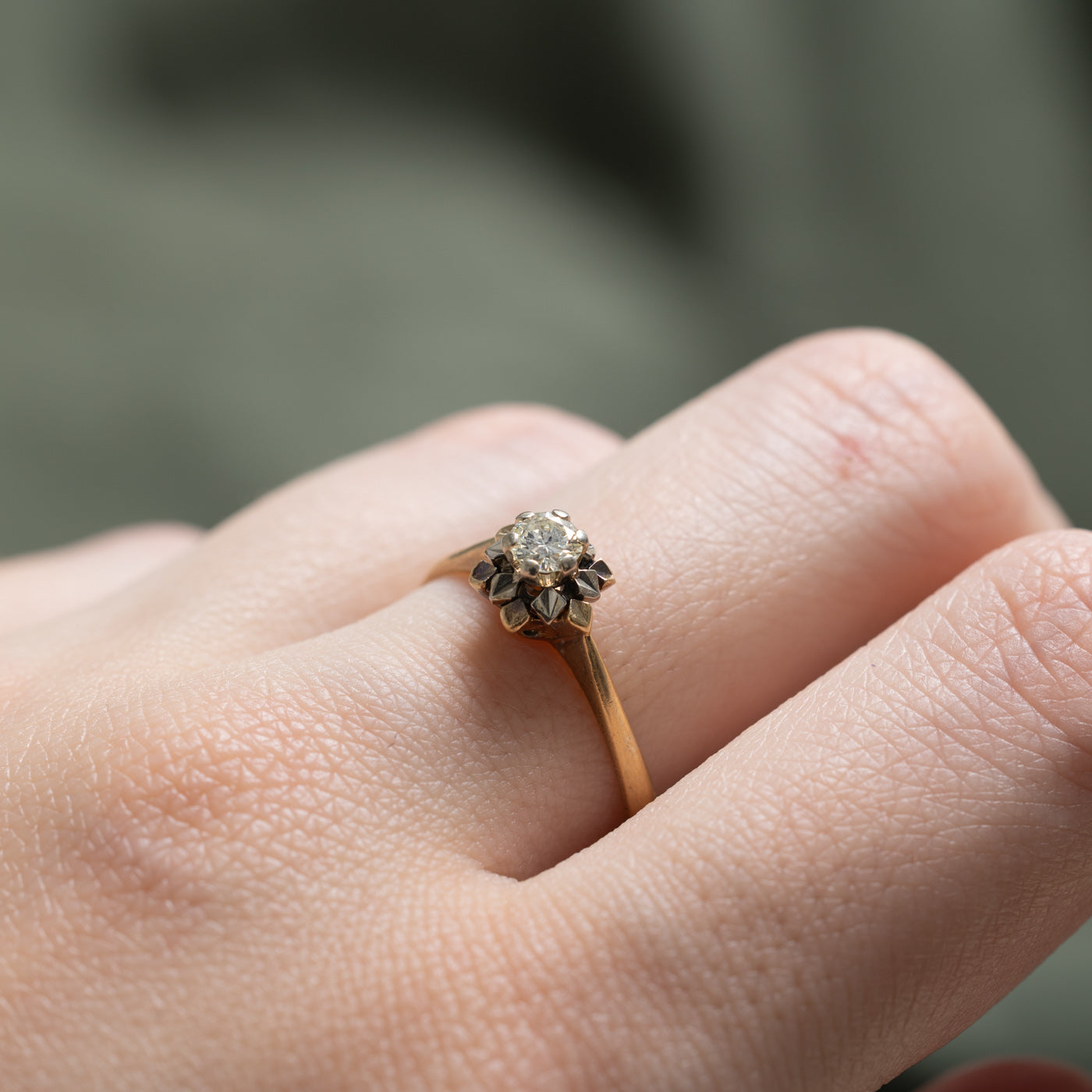 Solitaire High Set Diamond Ring | 0.20ct | SZ 6.5