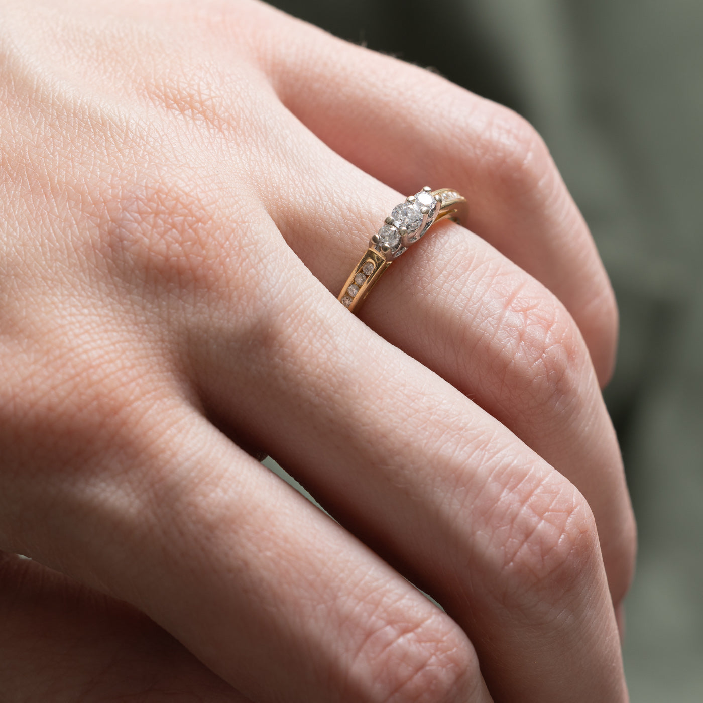Three Stone Diamond Accented Ring | 0.33ctw | SZ 6.75