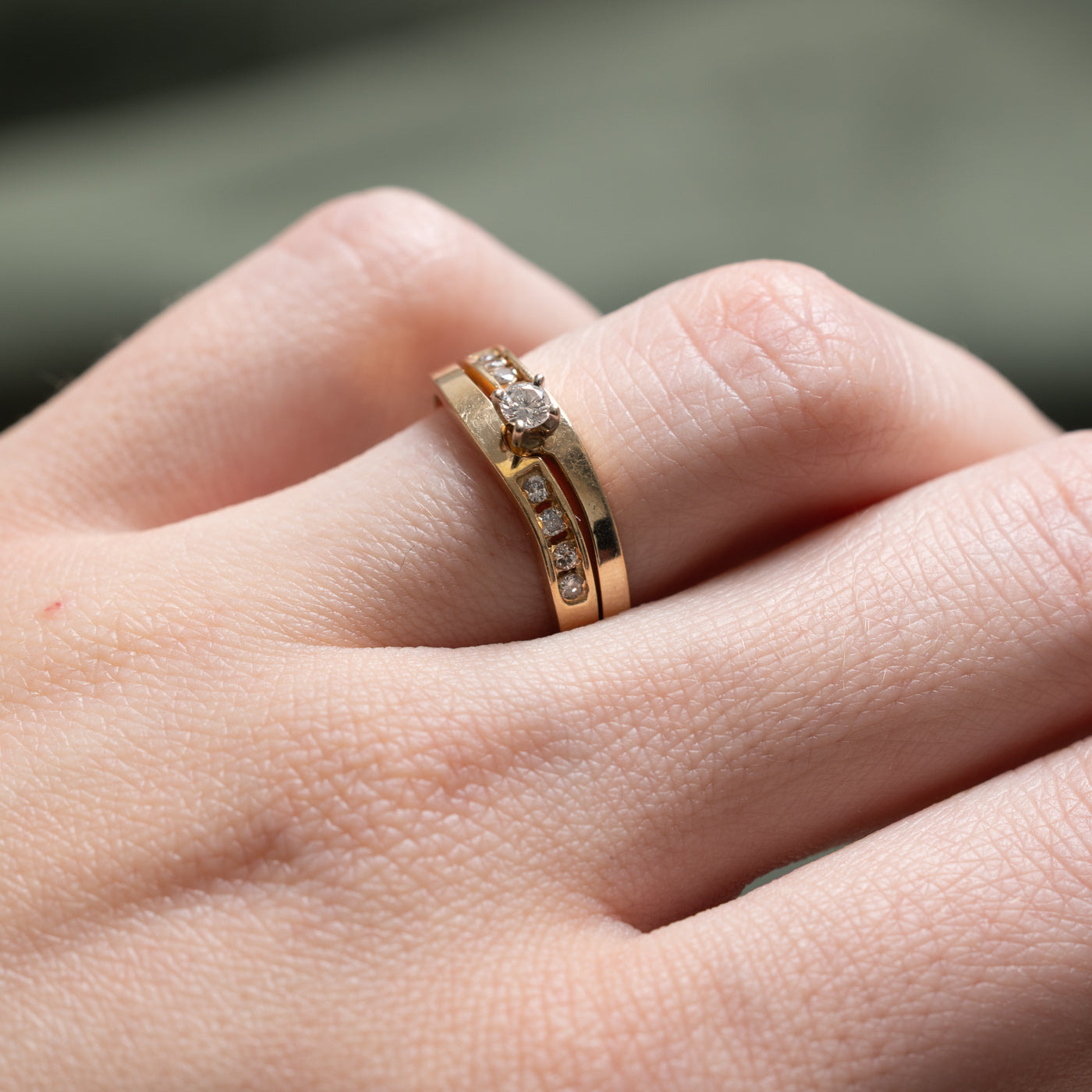 Diamond Wave Wedding Ring Set | 0.21ctw | SZ 5.75