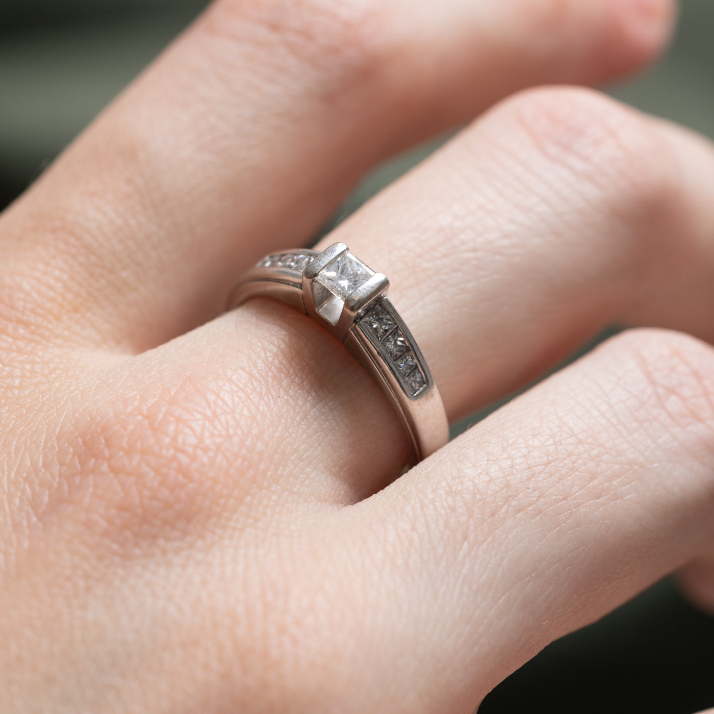 Princess Cut Diamond Engagement Ring | 0.72ctw | SZ 7.5