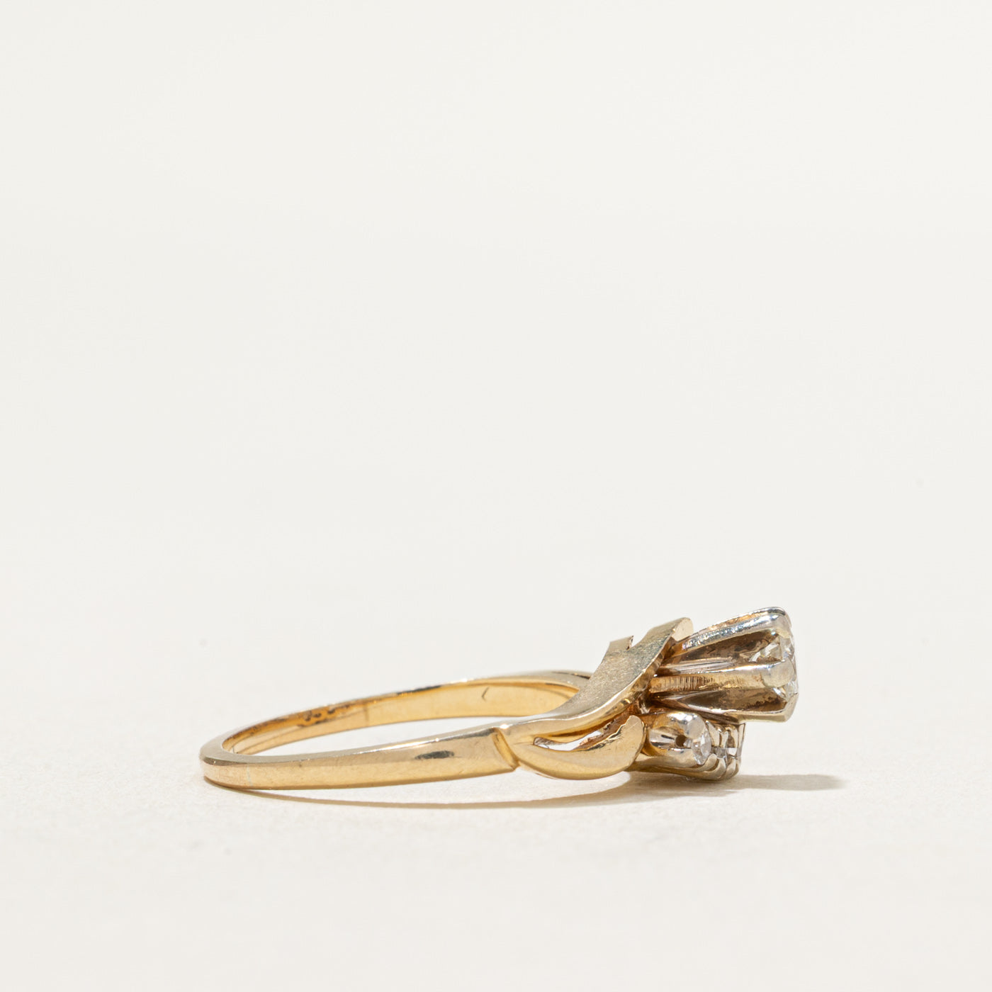 High Set Diamond Wave Ring | 0.26ctw | SZ 5.5