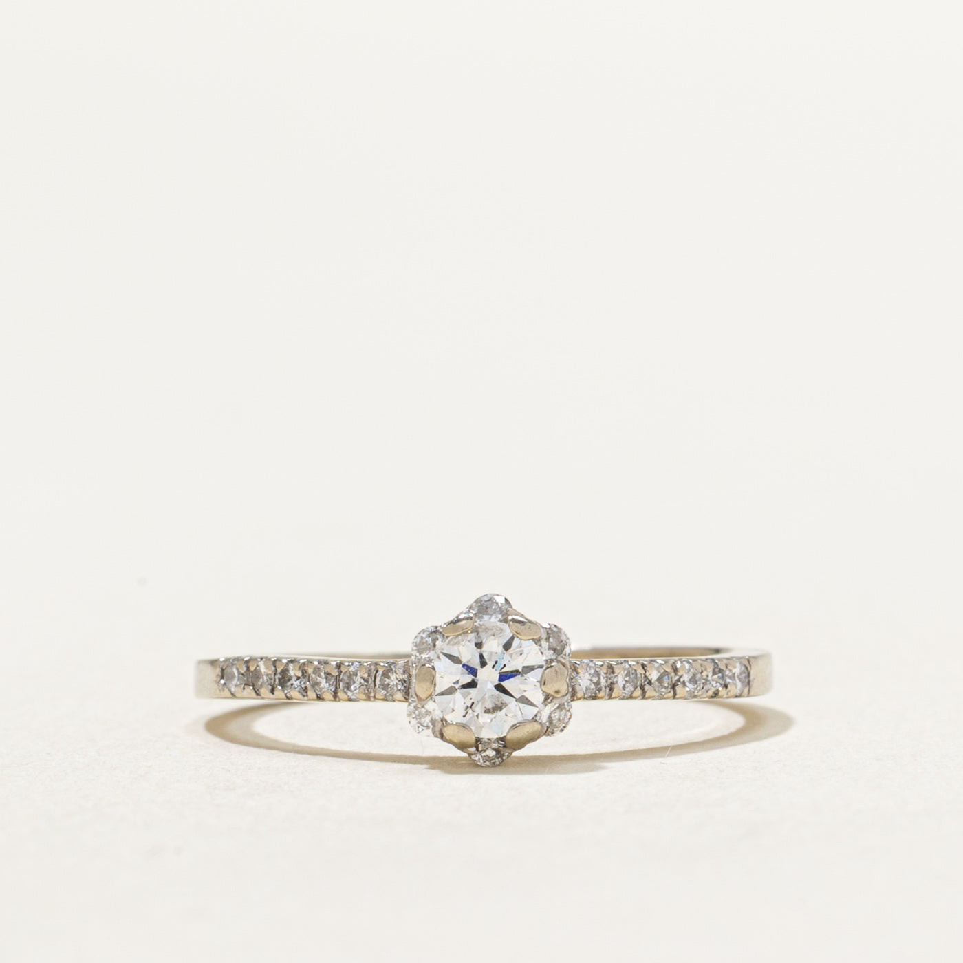 Diamond Petal Engagement Ring | 0.41ctw | SZ 5.5