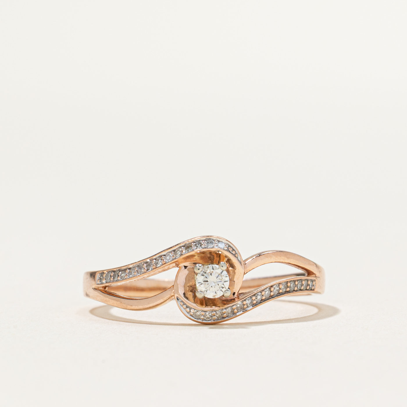 Twisted Bypass Diamond Ring | 0.19ctw | SZ 9