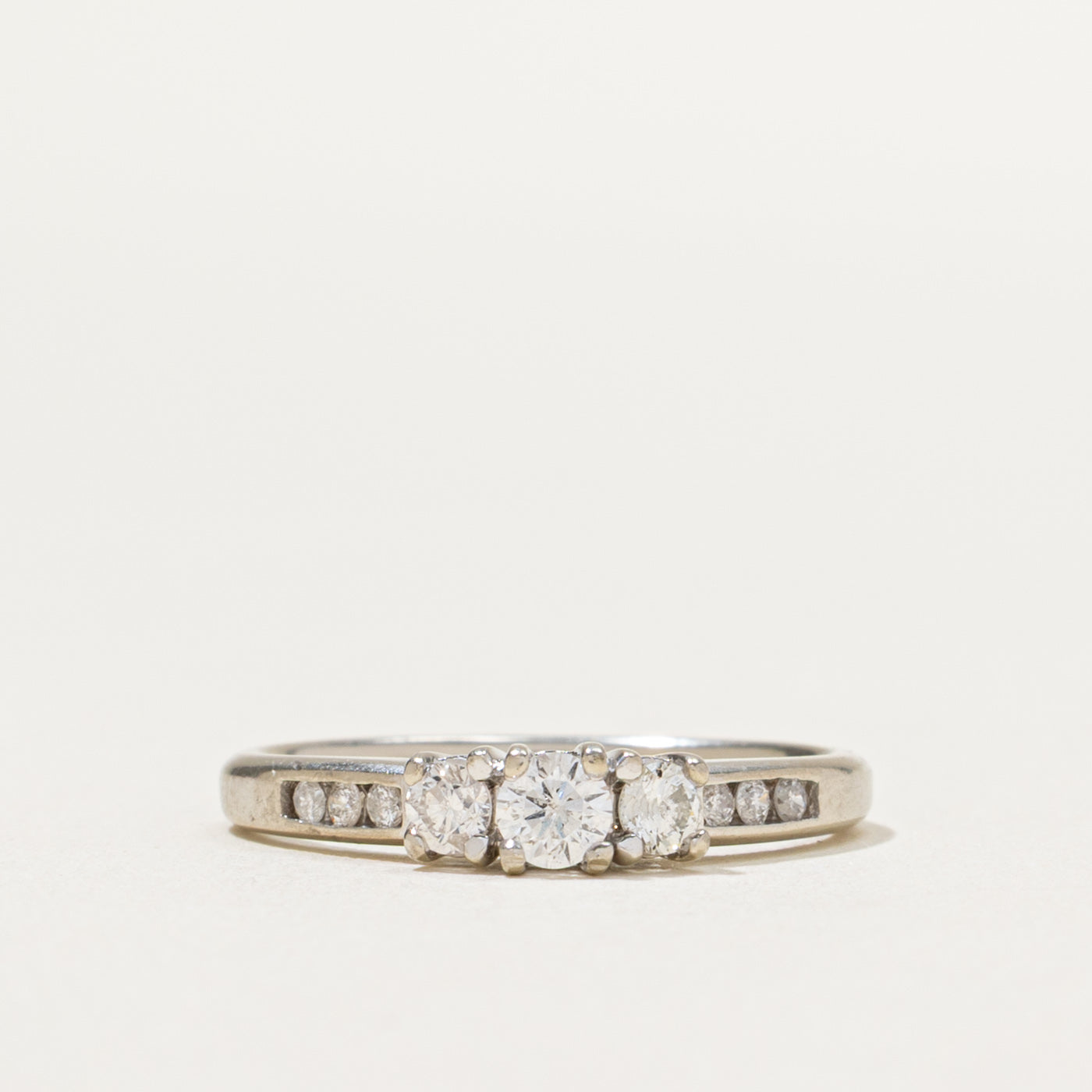 Three Stone Diamond Accented Ring | 0.32ctw | SZ 4.25