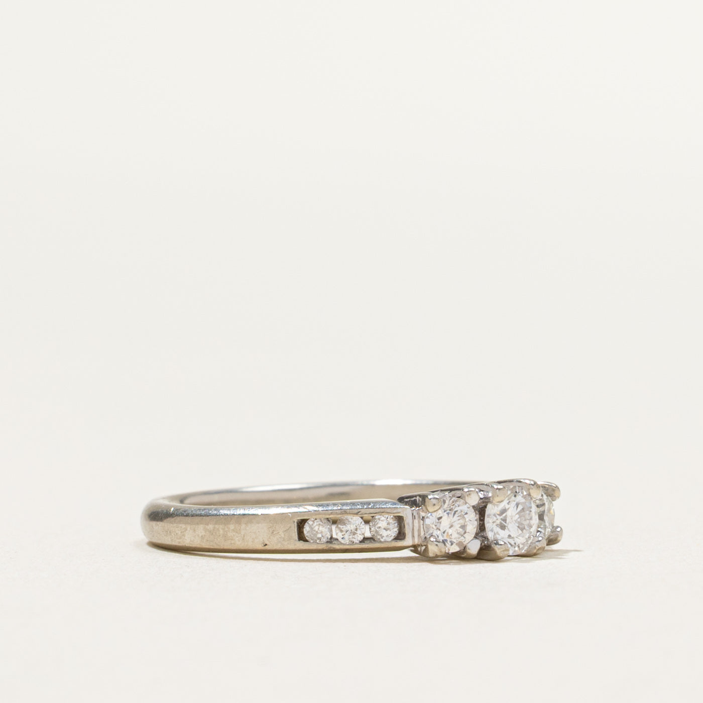 Three Stone Diamond Accented Ring | 0.32ctw | SZ 4.25