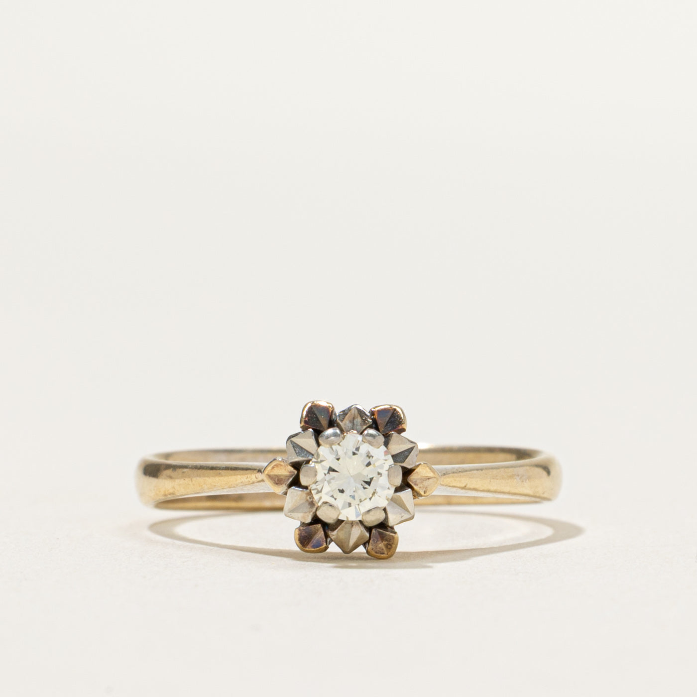 Solitaire High Set Diamond Ring | 0.20ct | SZ 6.5
