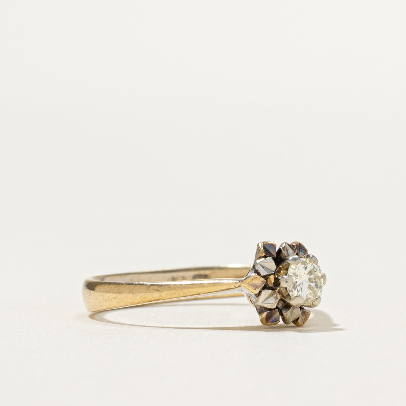 Solitaire High Set Diamond Ring | 0.20ct | SZ 6.5