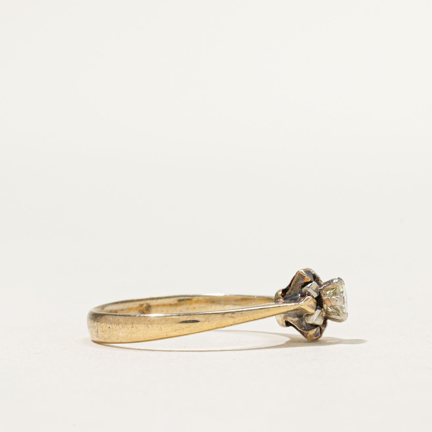 Solitaire High Set Diamond Ring | 0.20ct | SZ 6.5