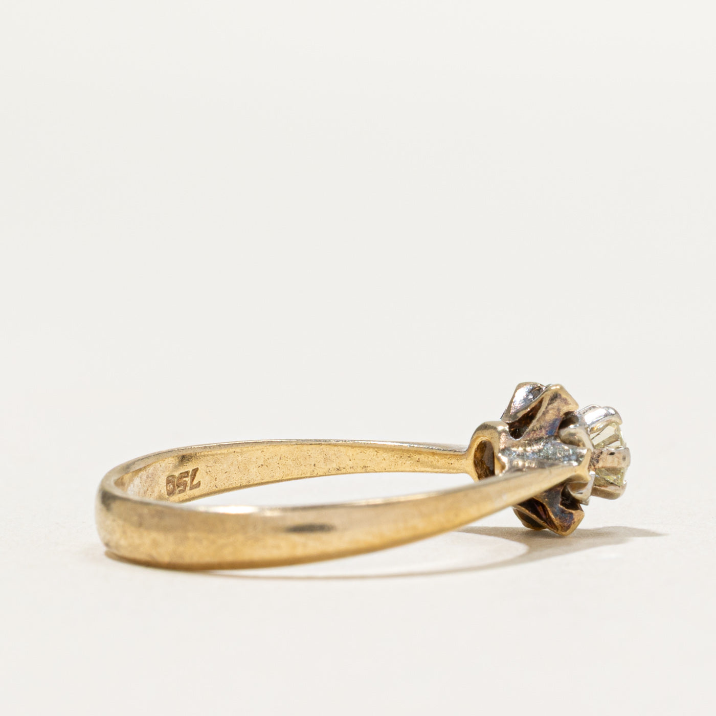 Solitaire High Set Diamond Ring | 0.20ct | SZ 6.5