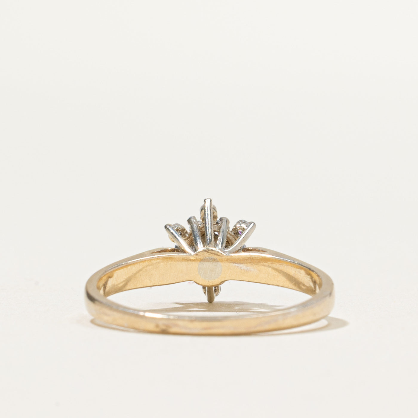 Bague sertie de diamants en grappe | 0,22 ct | Taille 6,75