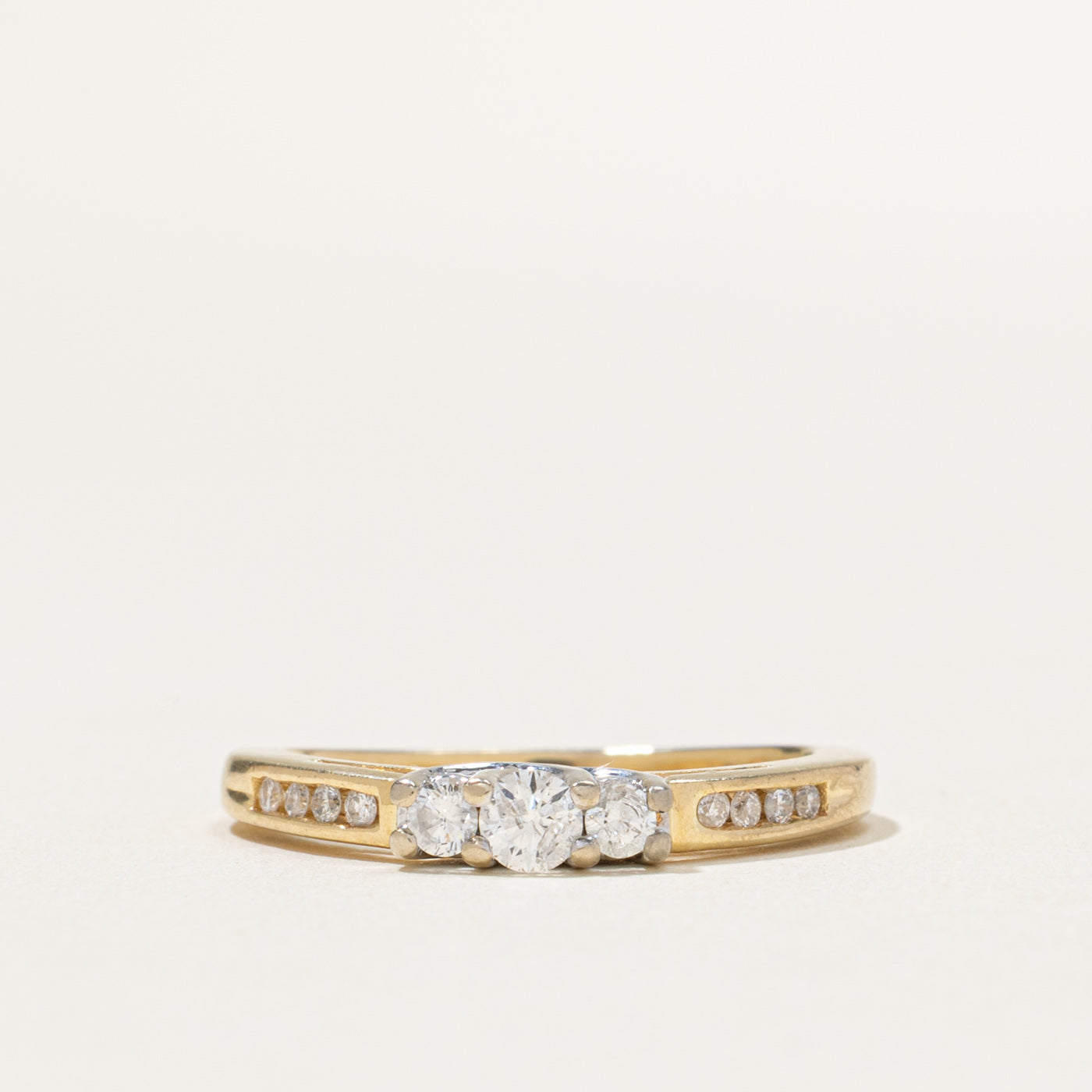 Three Stone Diamond Accented Ring | 0.33ctw | SZ 6.75