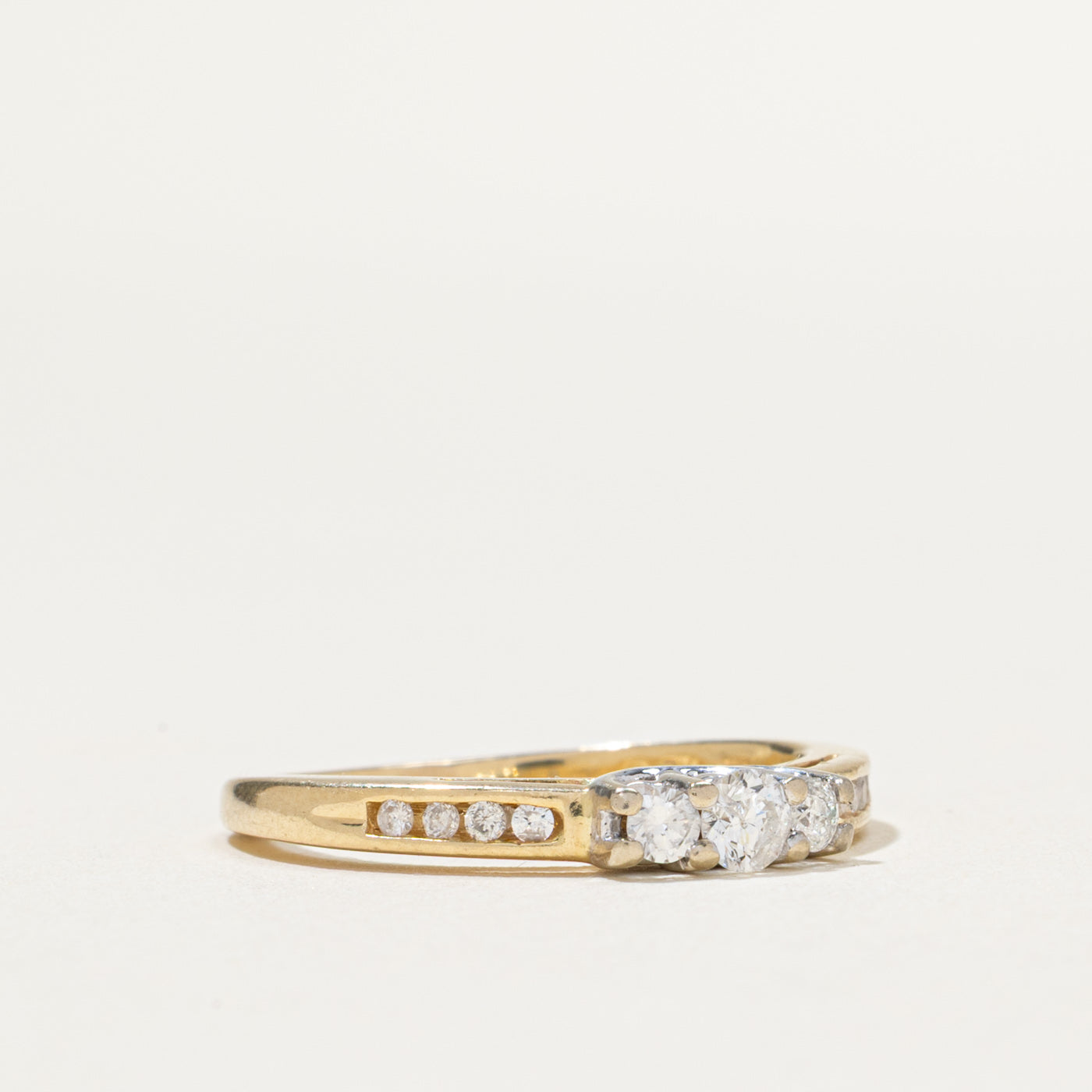 Three Stone Diamond Accented Ring | 0.33ctw | SZ 6.75