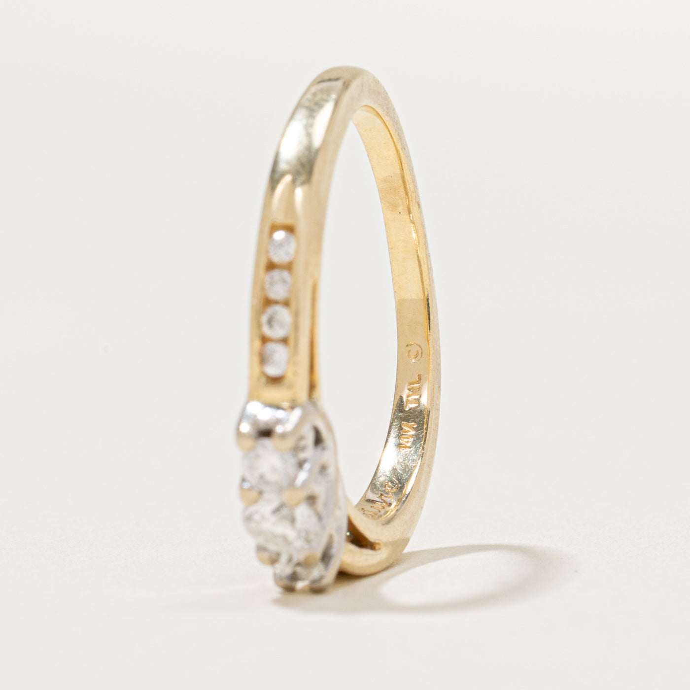 Three Stone Diamond Accented Ring | 0.33ctw | SZ 6.75