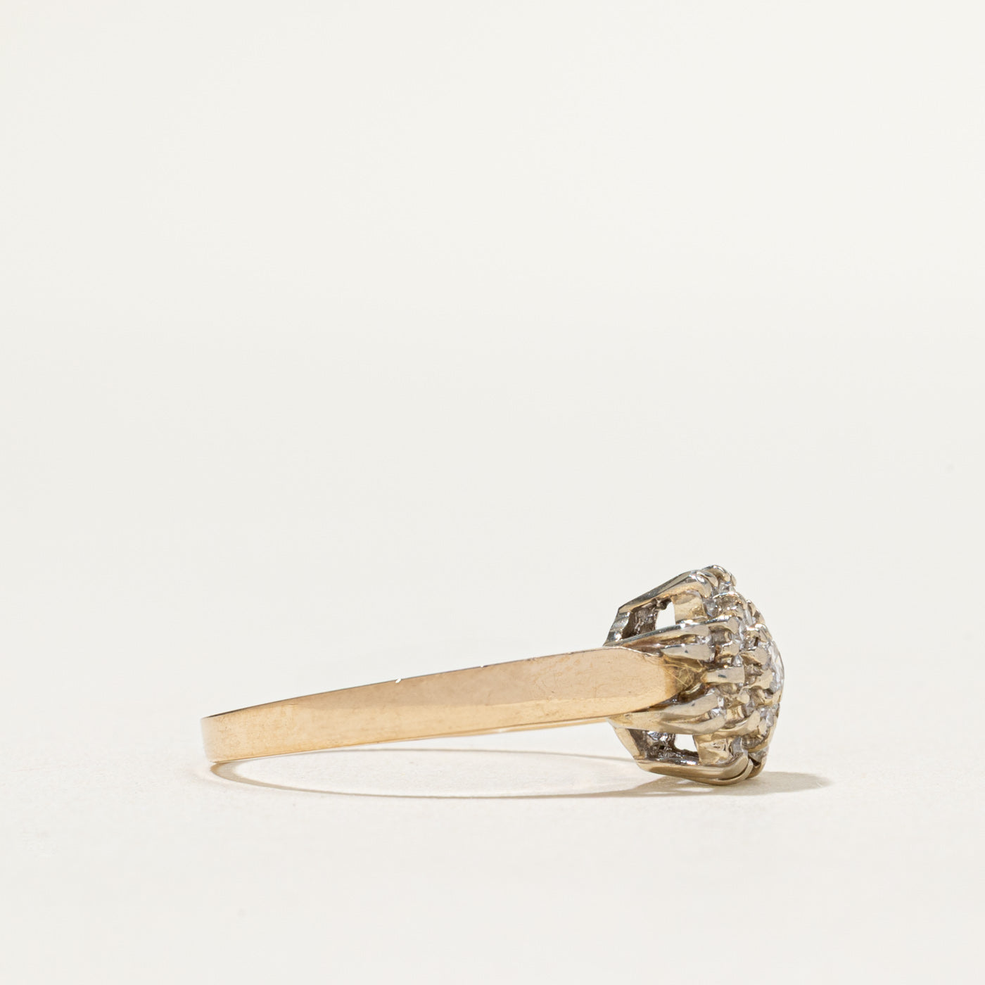 Bague pétale sertie de diamants | 0,28 ct | Taille 7
