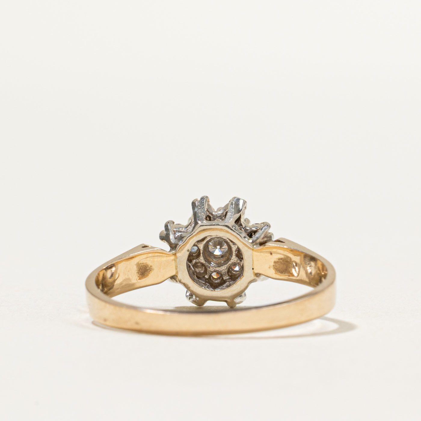 Bague pétale sertie de diamants | 0,28 ct | Taille 7