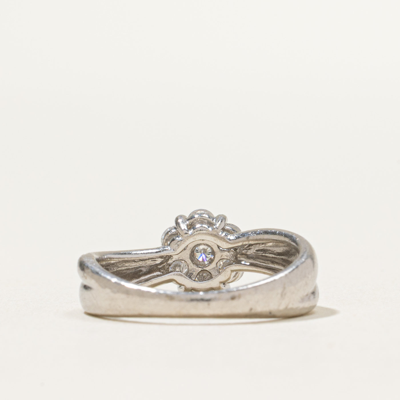 Diamond Cluster Grooved Ring | 0.50ctw | SZ 5.5