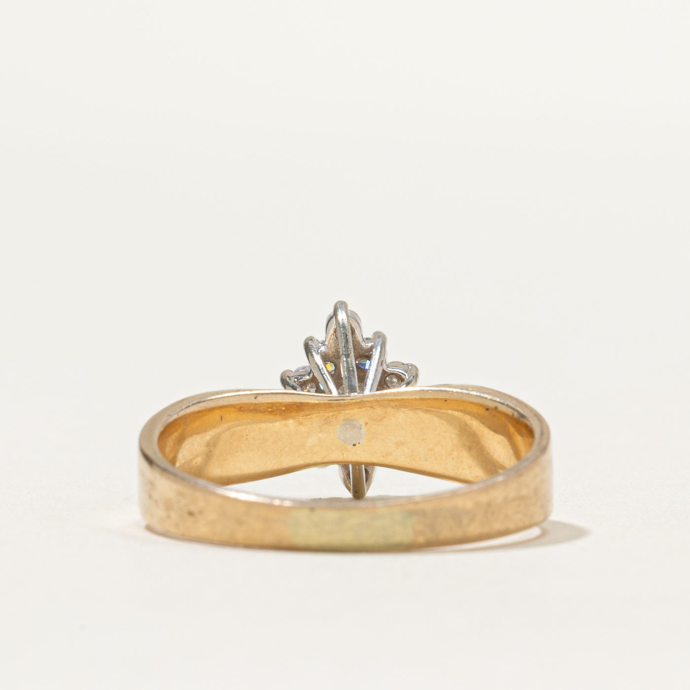 Diamond Cluster Reverse Tapered Ring | 0.33ctw | SZ 7.5