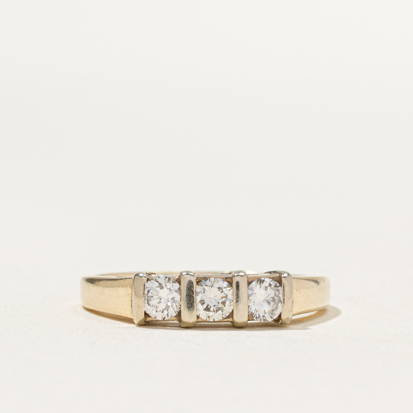 Three Stone Tension Set Diamond Ring | 0.50ctw | SZ 8.75