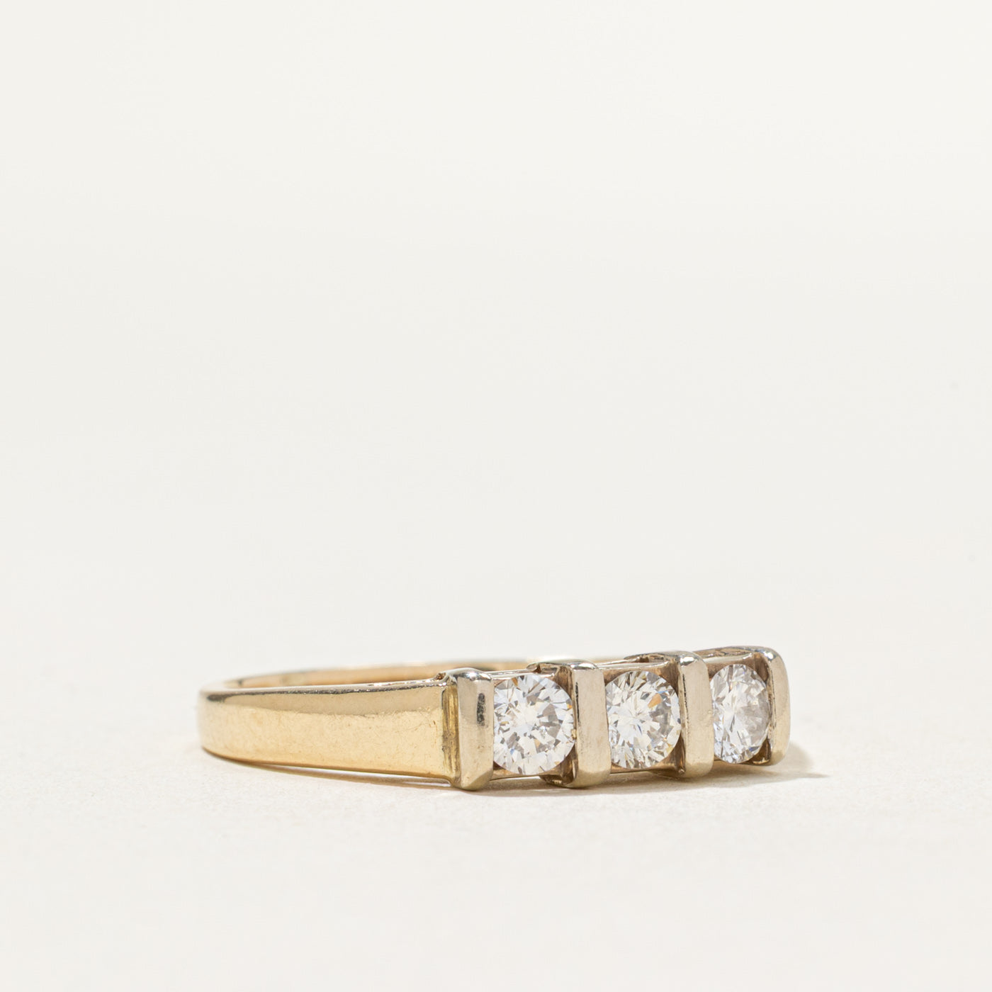 Three Stone Tension Set Diamond Ring | 0.50ctw | SZ 8.75