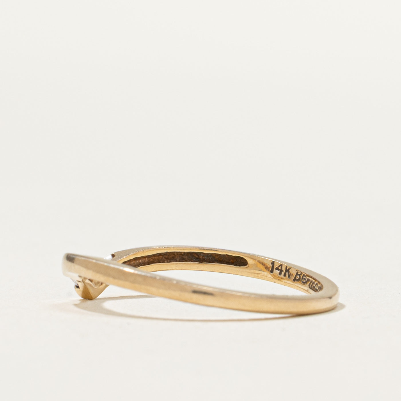 Two Stone Diamond Chevron Ring | 0.10ctw | SZ 6.5