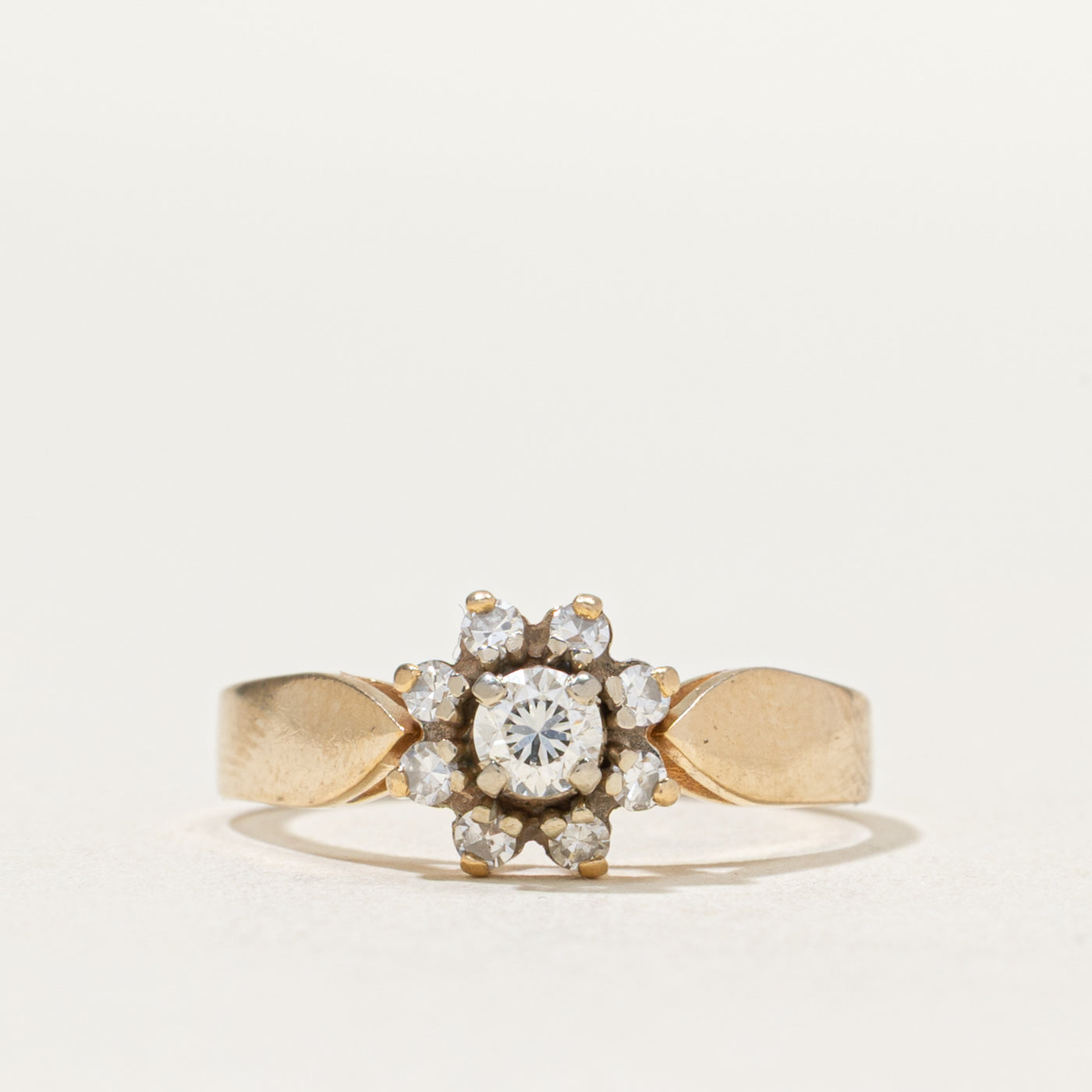 Diamond Petal Reverse Tapered Ring | 0.36ctw | SZ 7