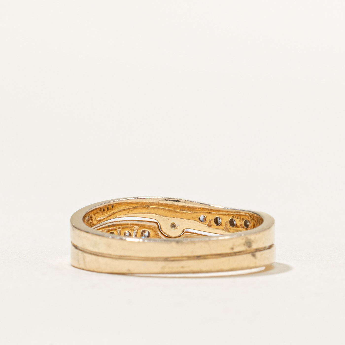 Diamond Wave Wedding Ring Set | 0.21ctw | SZ 5.75