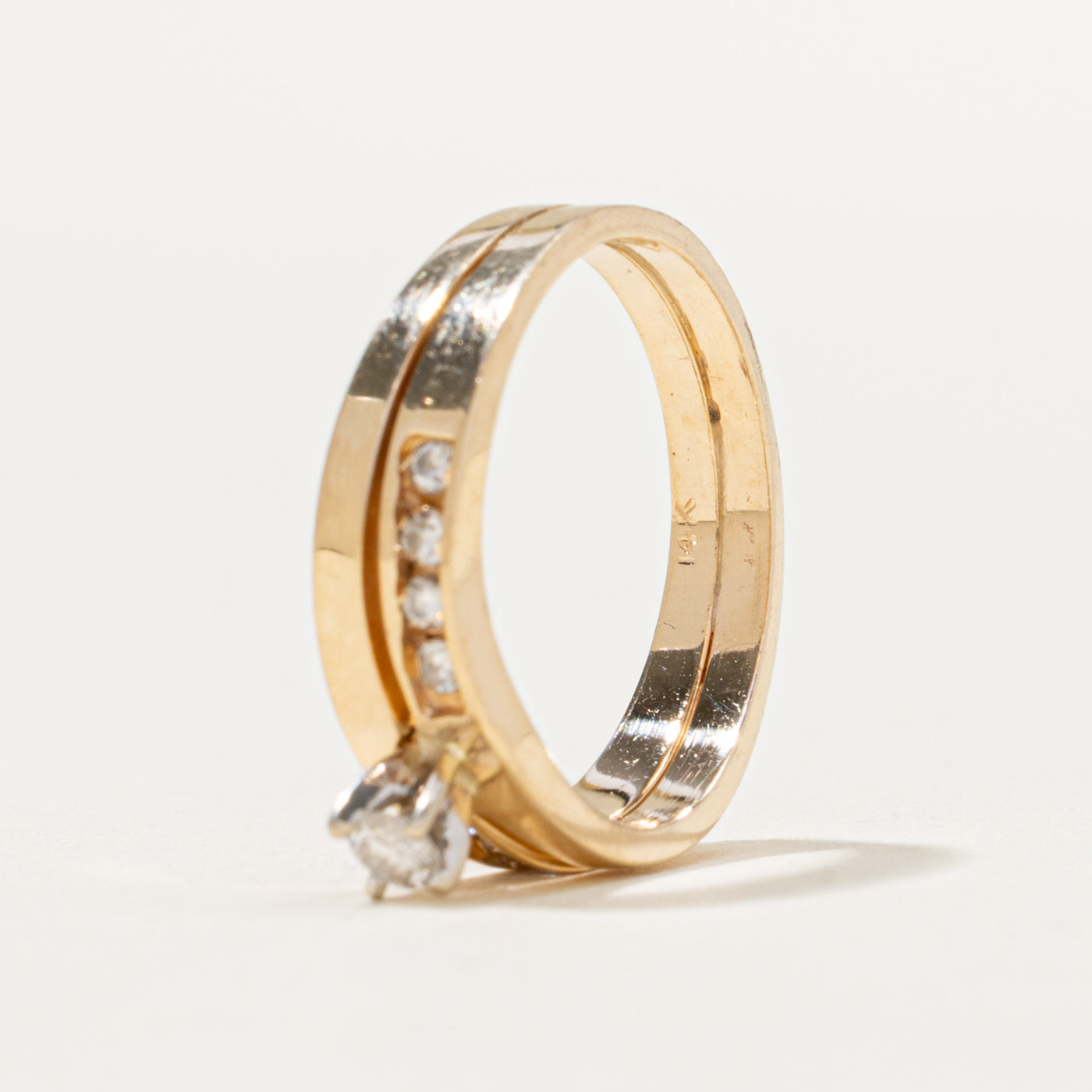 Diamond Wave Wedding Ring Set | 0.21ctw | SZ 5.75