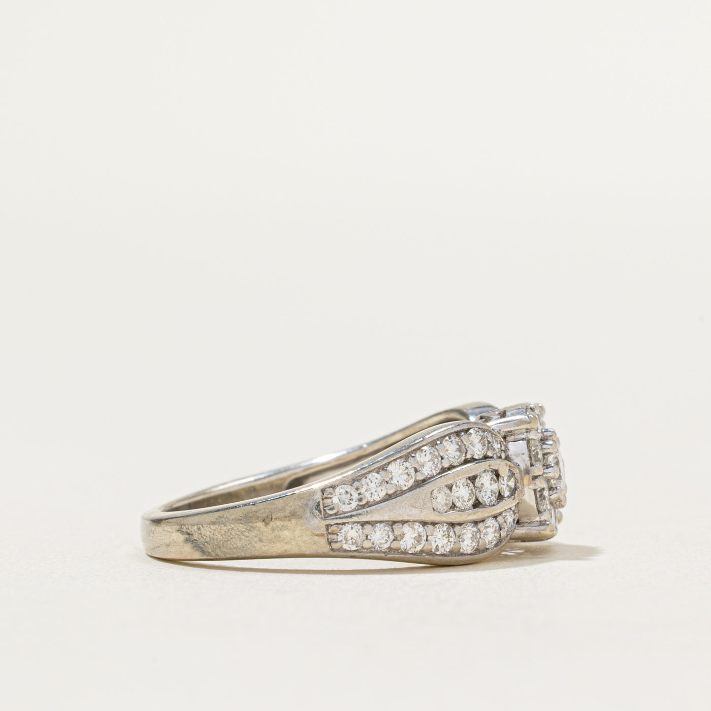 Diamond Cluster Tapered Ring | 1.00ctw | SZ 7
