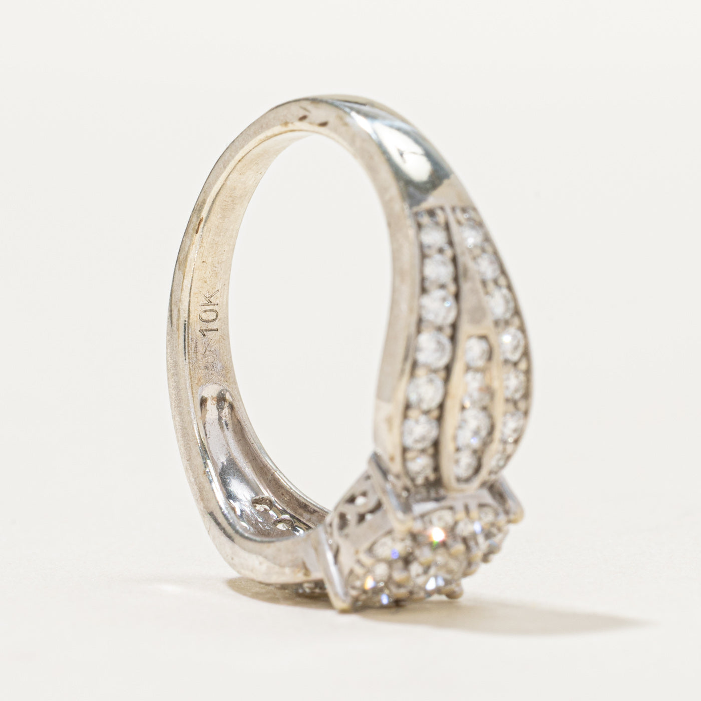 Diamond Cluster Tapered Ring | 1.00ctw | SZ 7