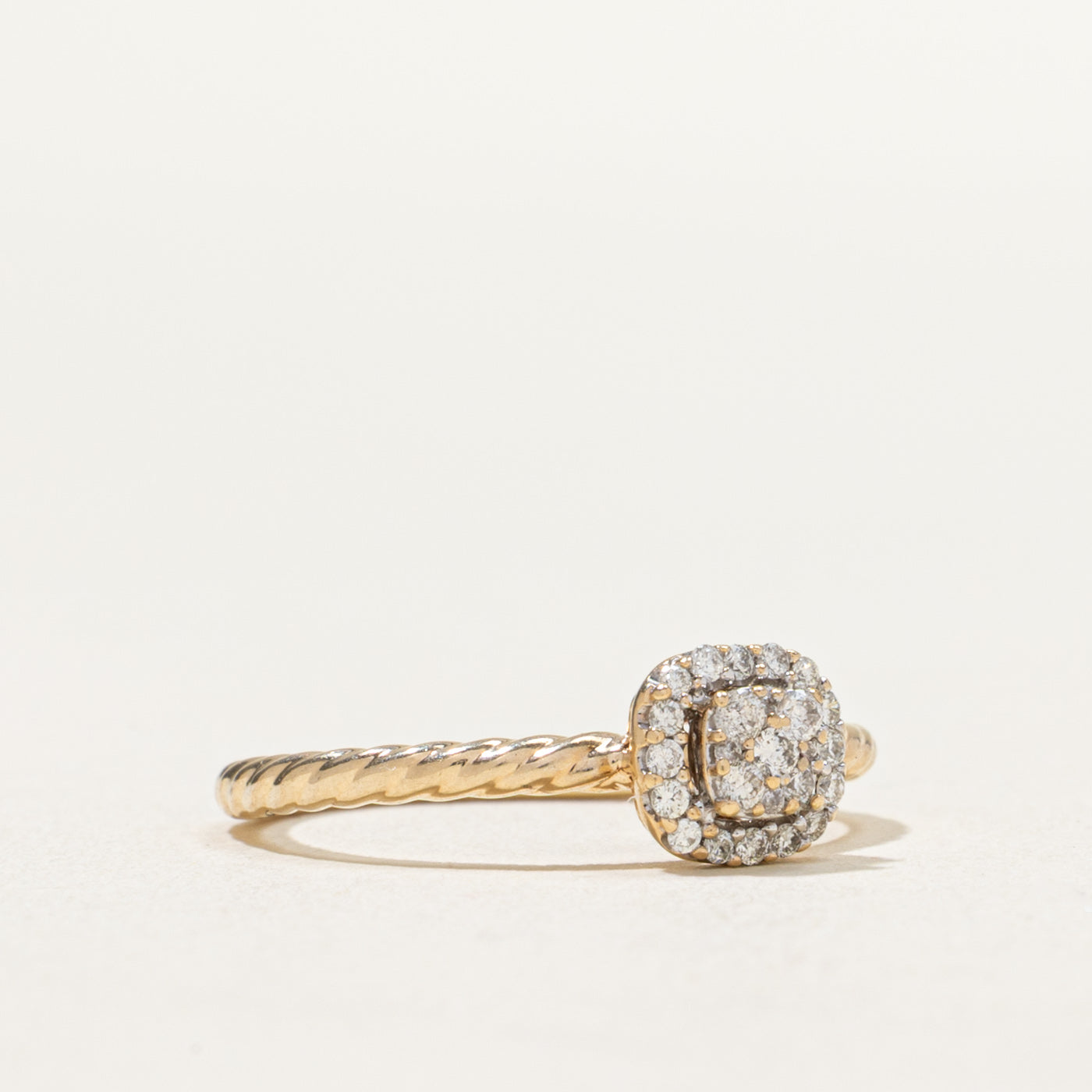 Diamond Cluster Halo Ring | 0.19ctw | SZ 5