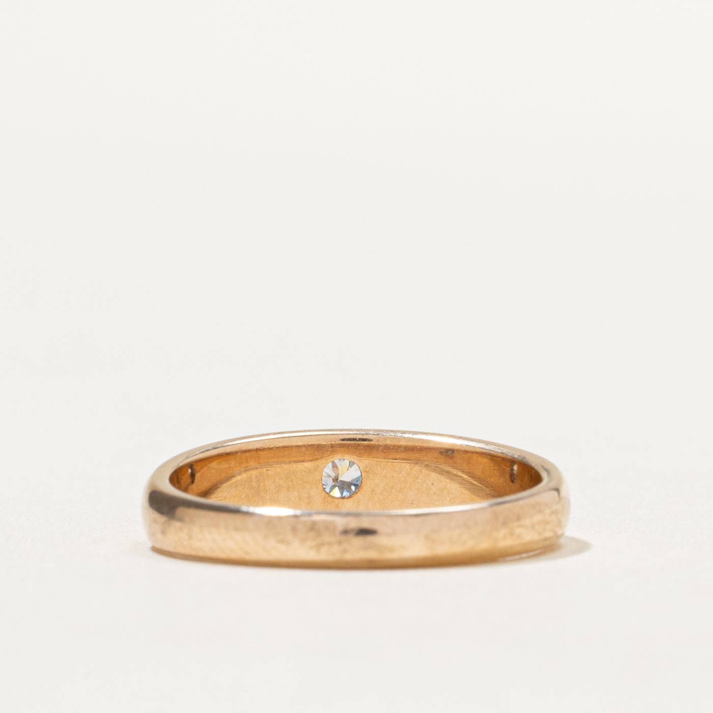 Flush Set Single Stone Diamond Band | 0.08ct | SZ 6.25
