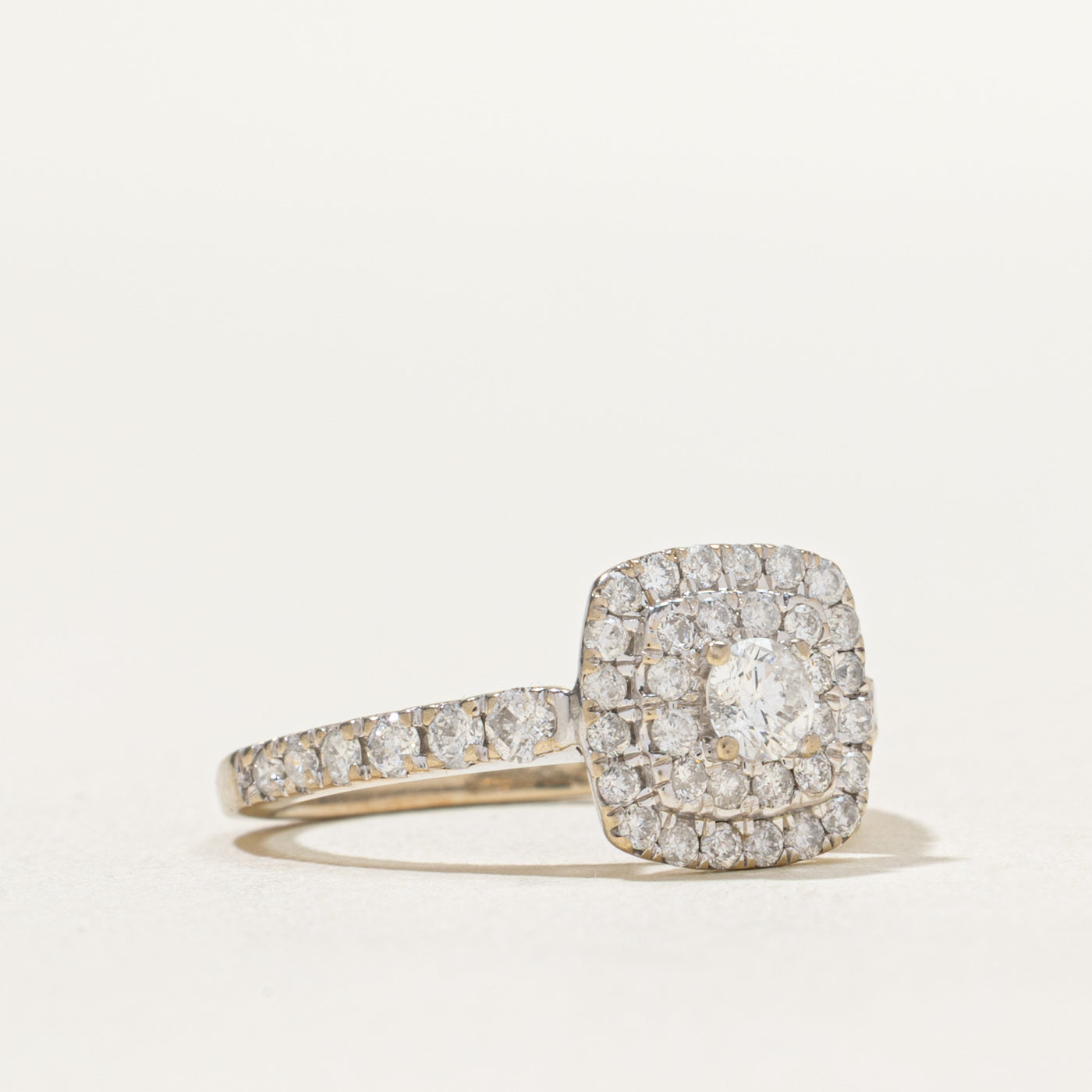 Double Halo Diamond Engagement Ring | 0.48ctw | SZ 5.25