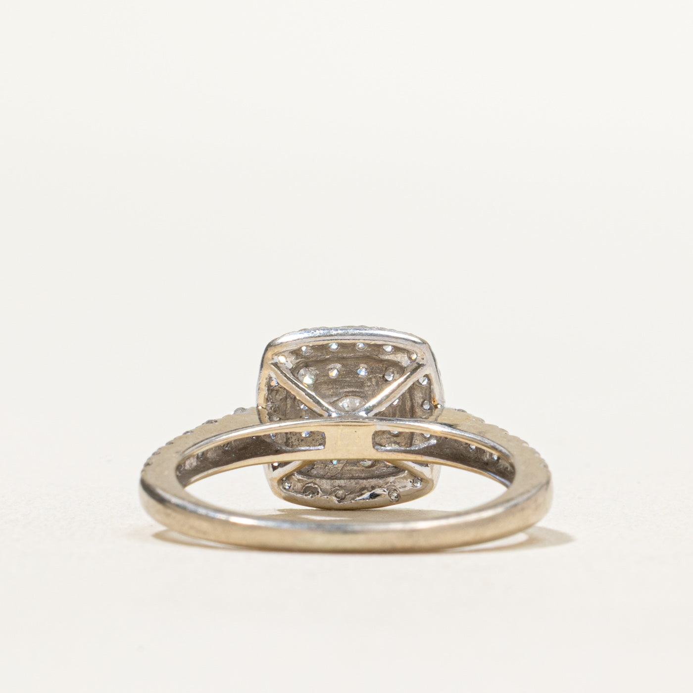 Double Halo Diamond Engagement Ring | 0.48ctw | SZ 5.25