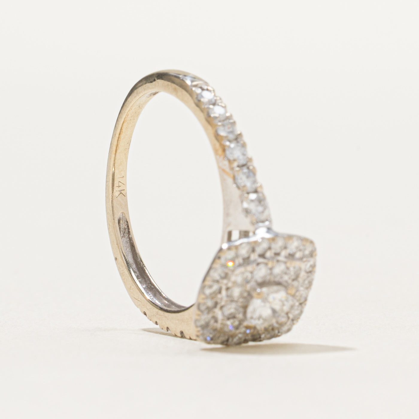 Double Halo Diamond Engagement Ring | 0.48ctw | SZ 5.25