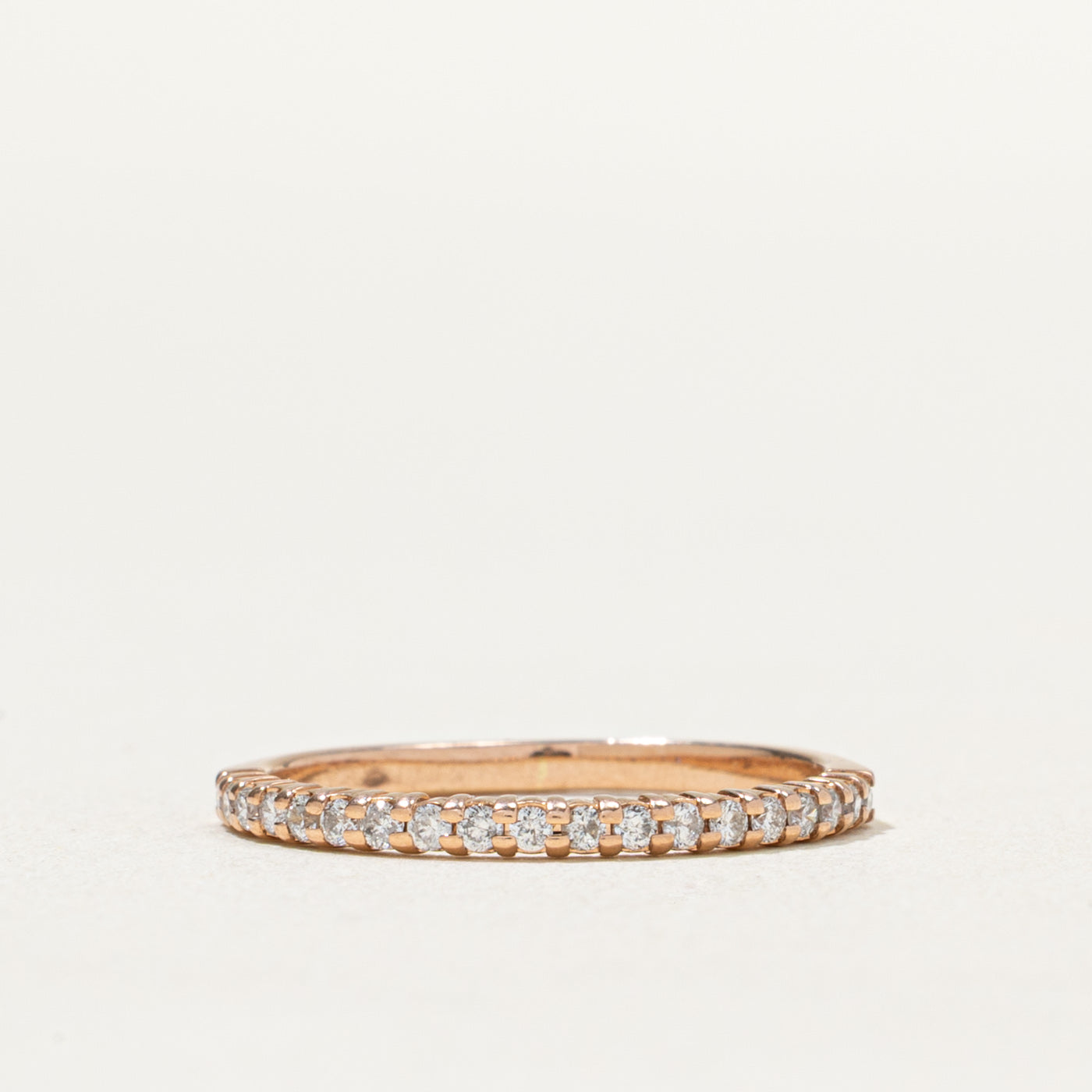 10k Rose Gold Semi Eternity Diamond Band | 0.19ctw | SZ 5.25