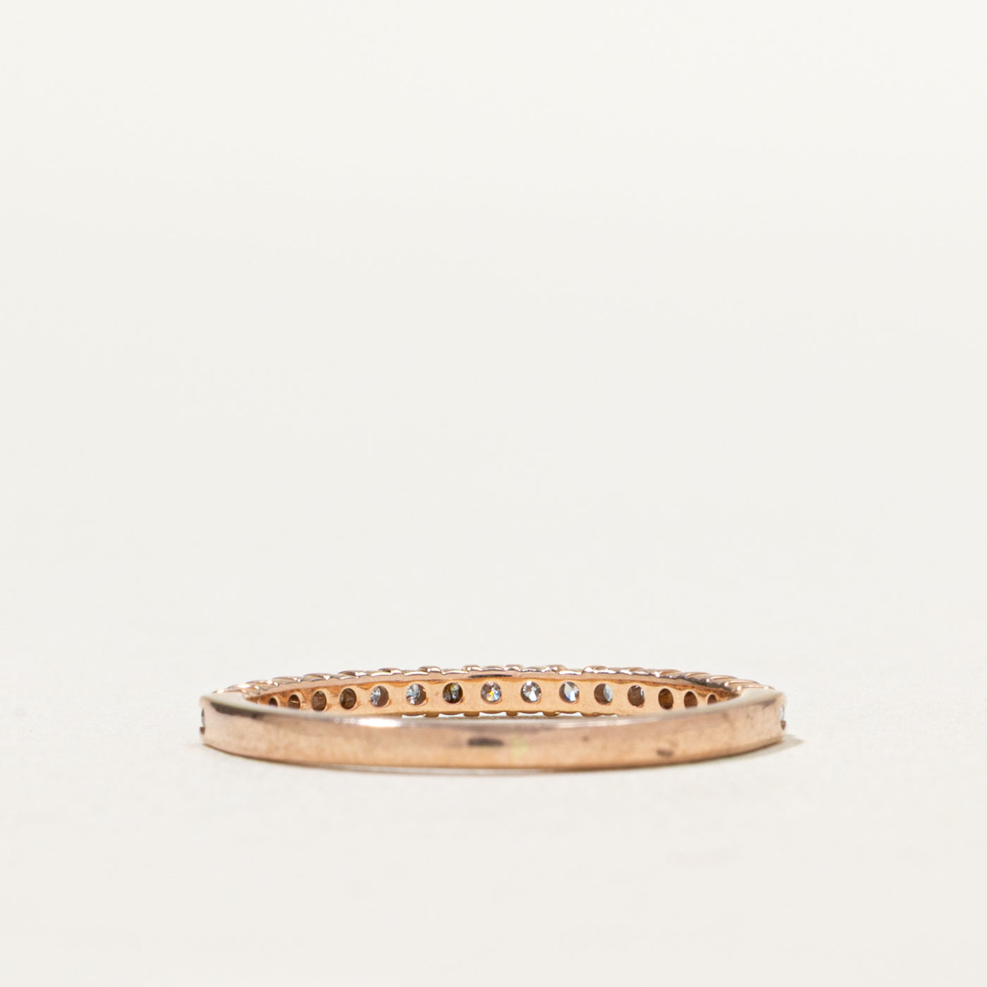 10k Rose Gold Semi Eternity Diamond Band | 0.19ctw | SZ 5.25