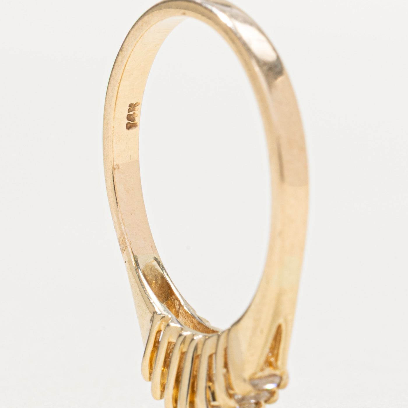 Bague en diamants marquise à sept pierres | 0,25 ct au total | Taille 7,5