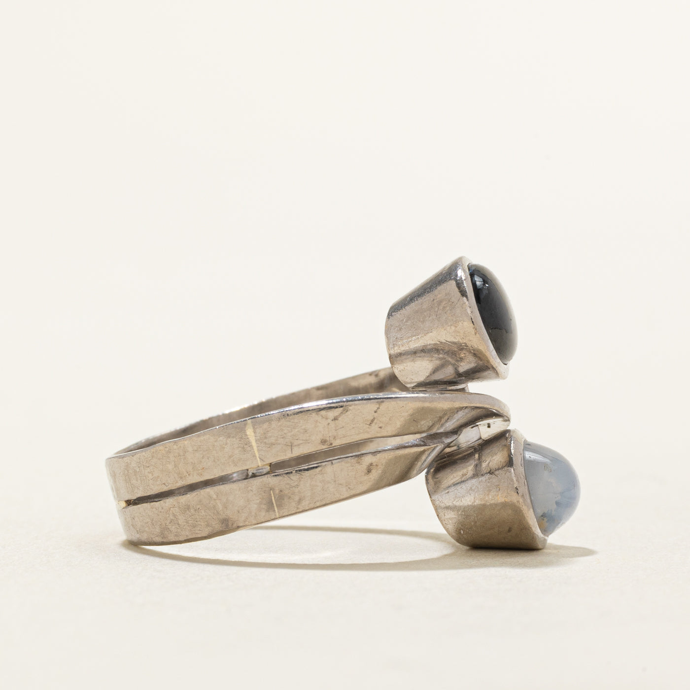 Blue & Black Star Sapphire Ring | 1.30ct, 1.00ct | SZ 6.5 |