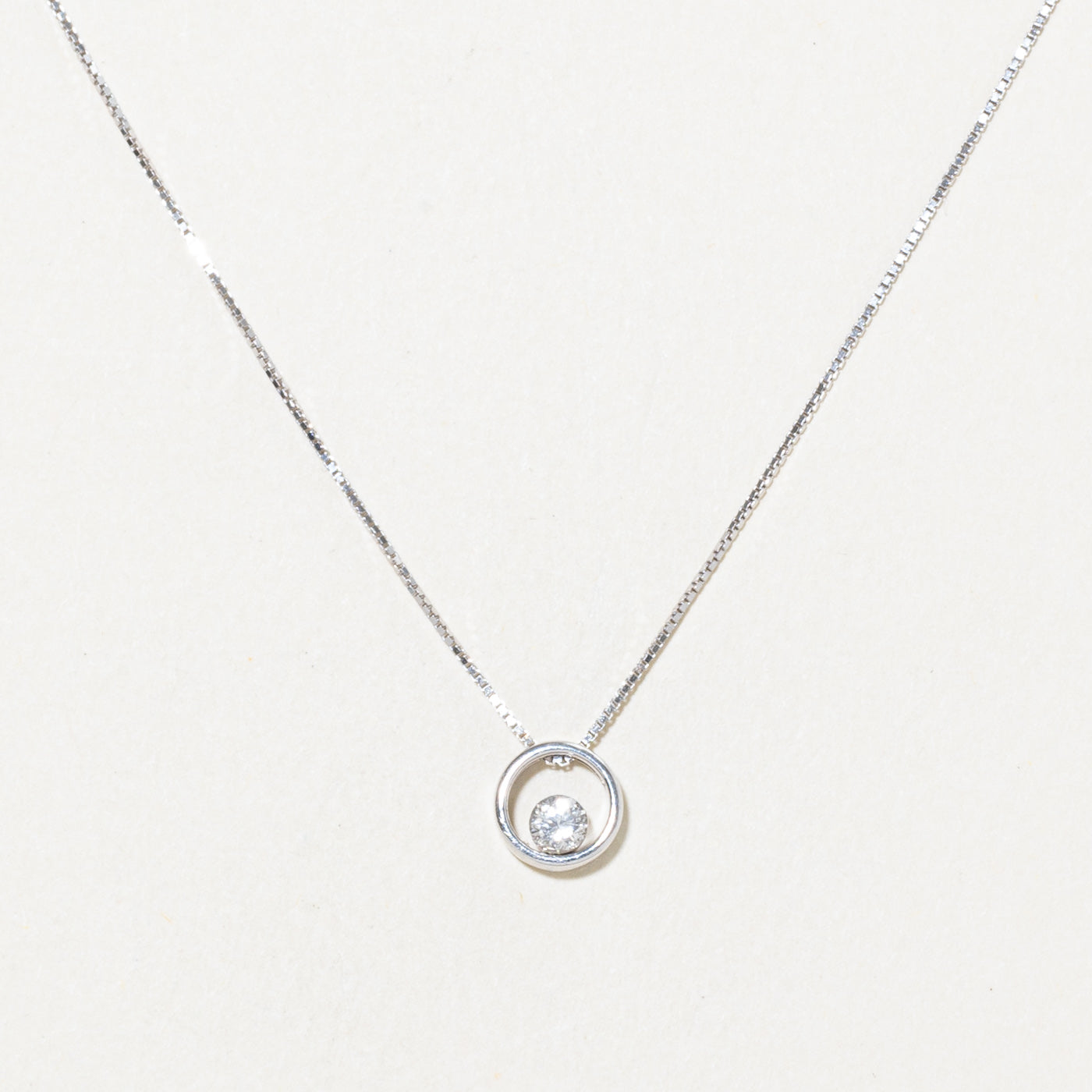 Bezel Set Diamond Necklace | 0.15ct | 18"