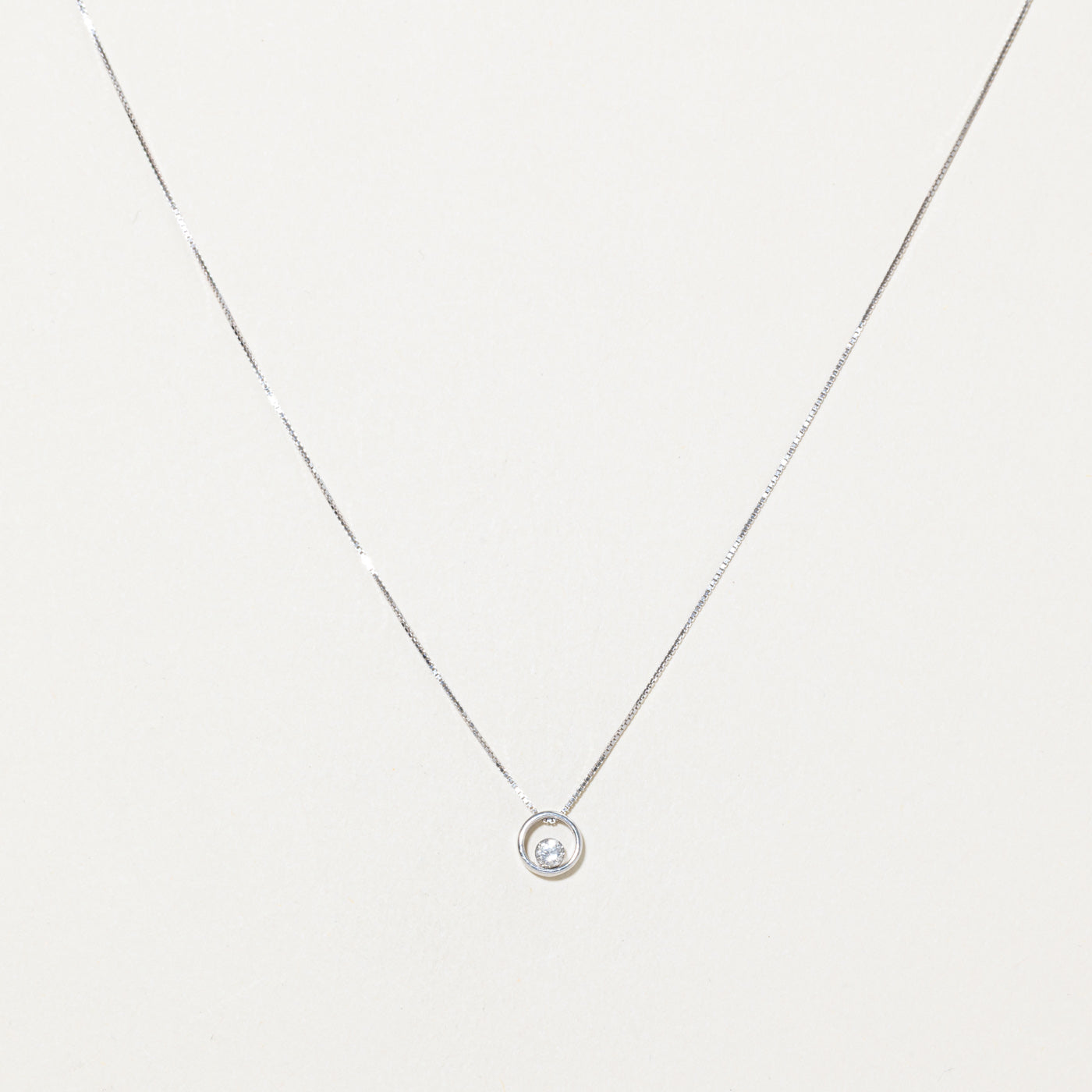 Bezel Set Diamond Necklace | 0.15ct | 18"