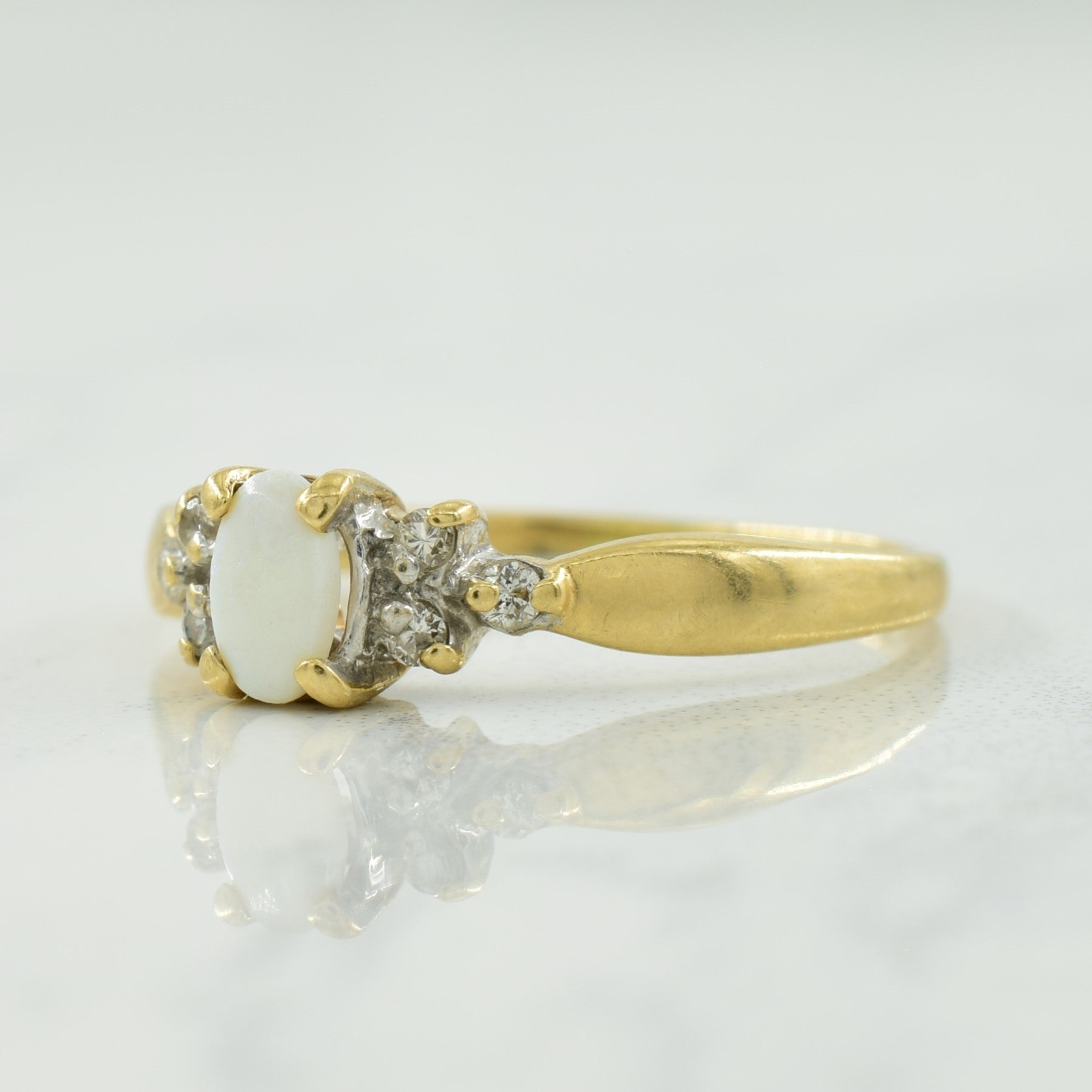 Opal & Diamond Ring | 0.10ct, 0.06ctw | SZ 5.5 |