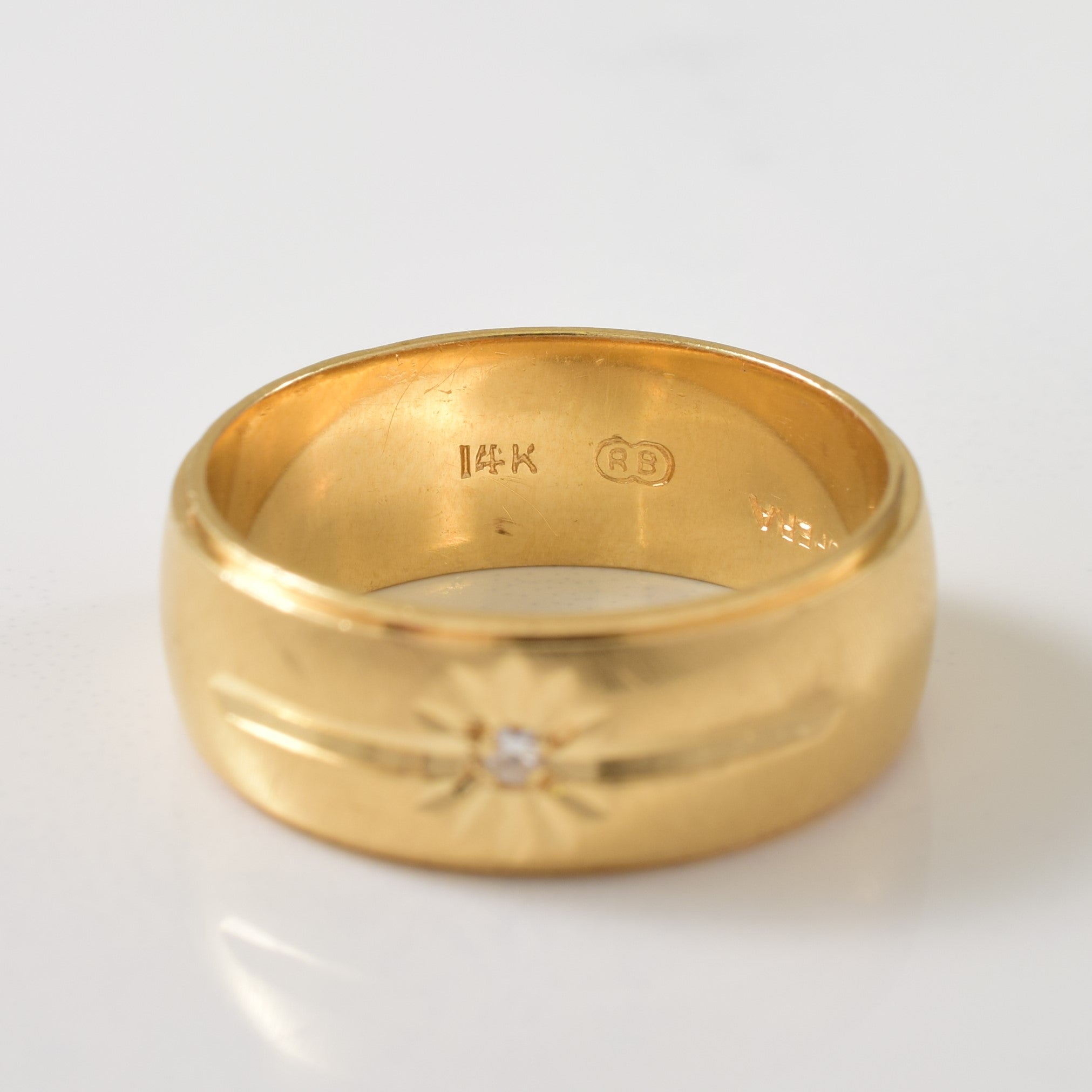 Solitaire Starburst Diamond Ring | 0.02ct | SZ 6.5 |