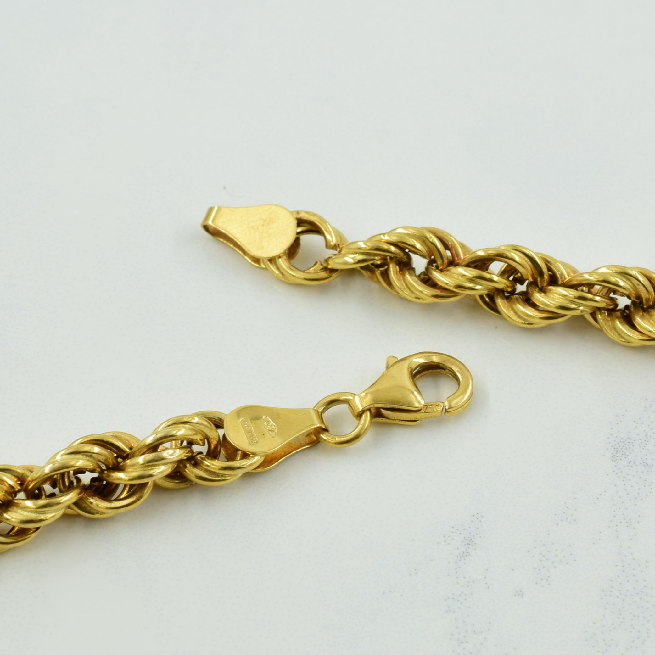 18k Yellow Gold Italian Hallmark Rope Chain | 24.75" |